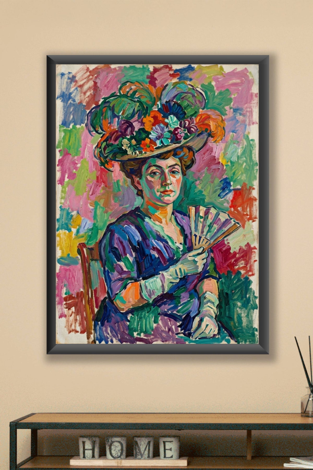 Affiche de la Femme au chapeau, poster art contemporain