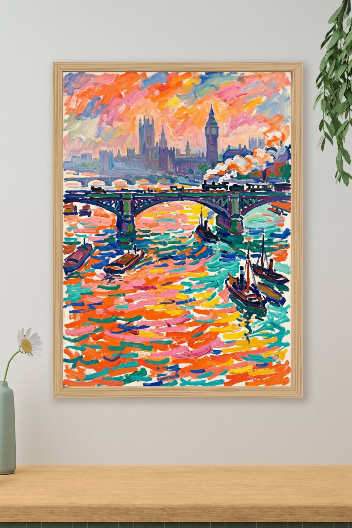 Affiche de Londres, poster pont de Charing Cross