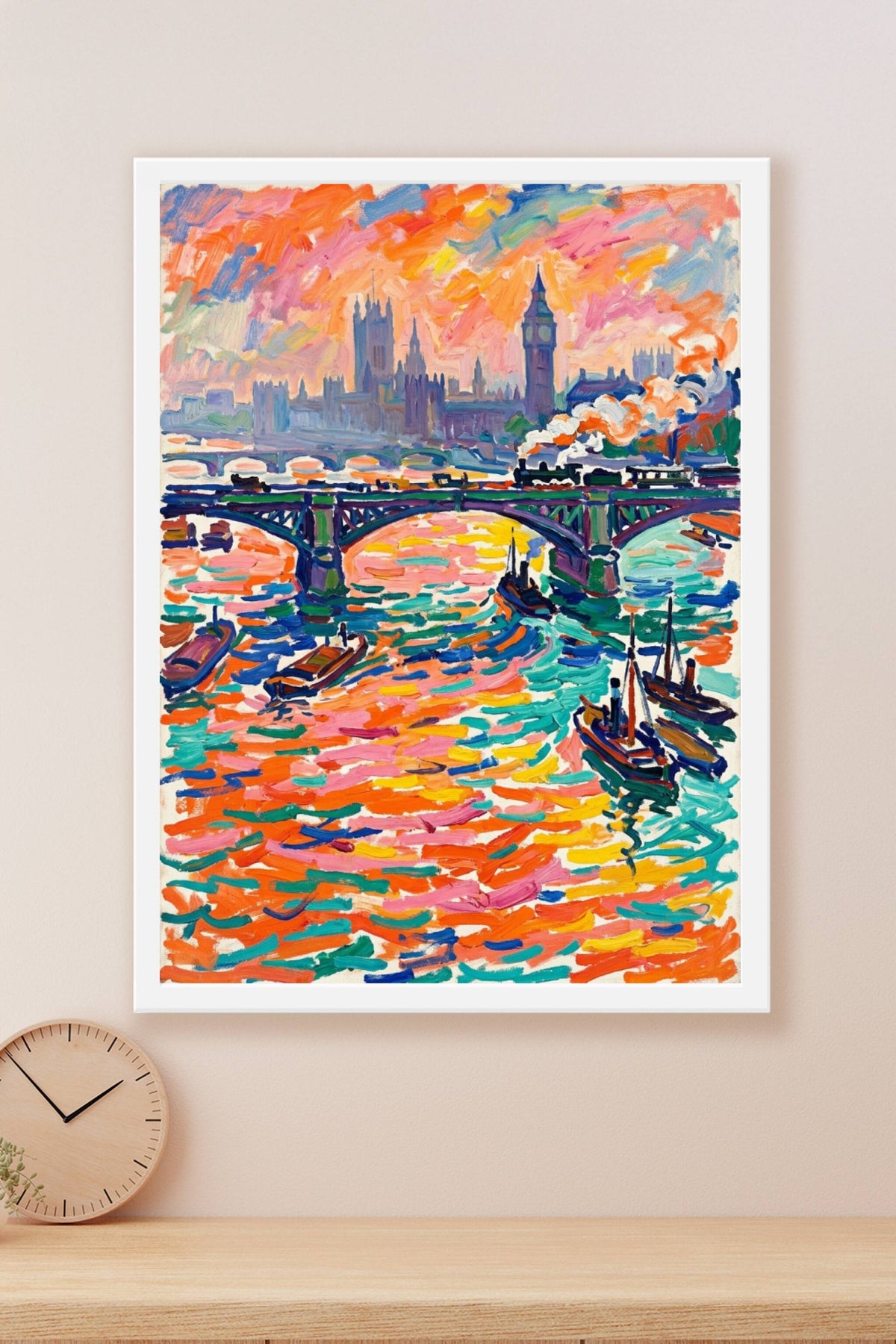 Affiche de Londres, poster pont de Charing Cross