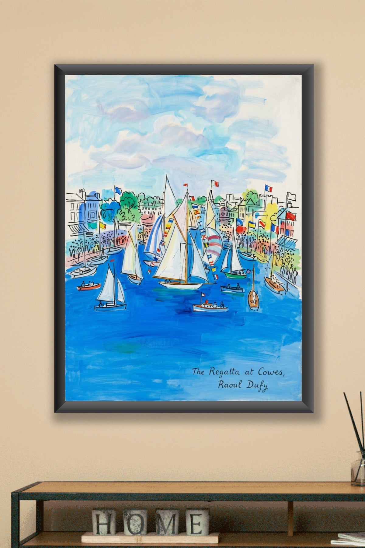 Affiche de la Régate à Cowes, poster Raoul Dufy