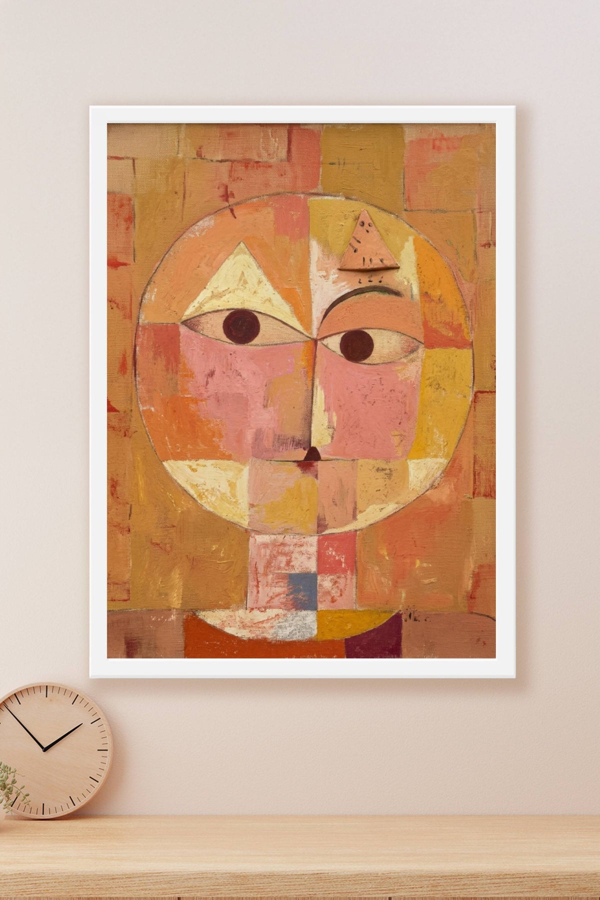 Affiche de portrait abstrait, poster cubiste