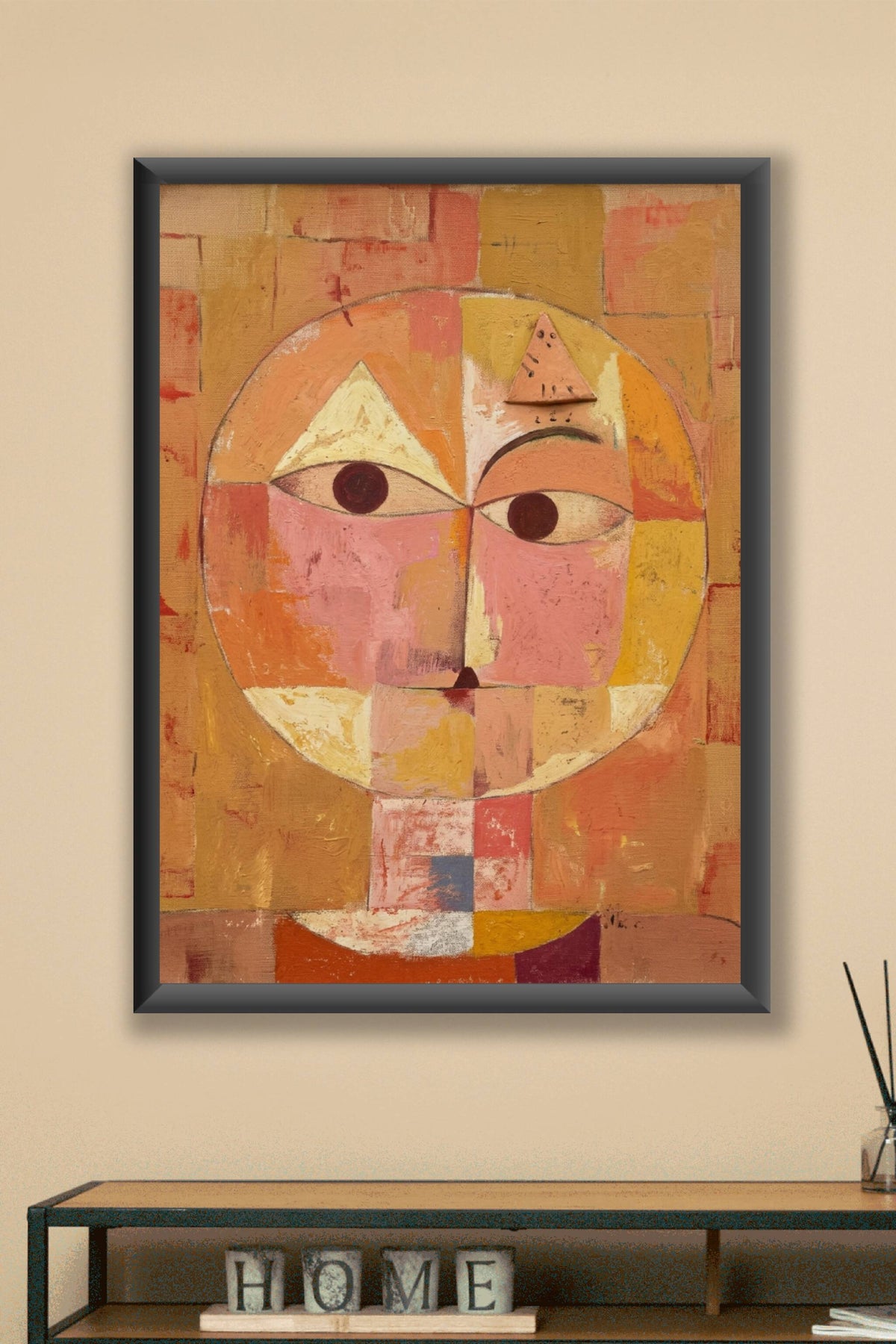 Affiche de portrait abstrait, poster cubiste