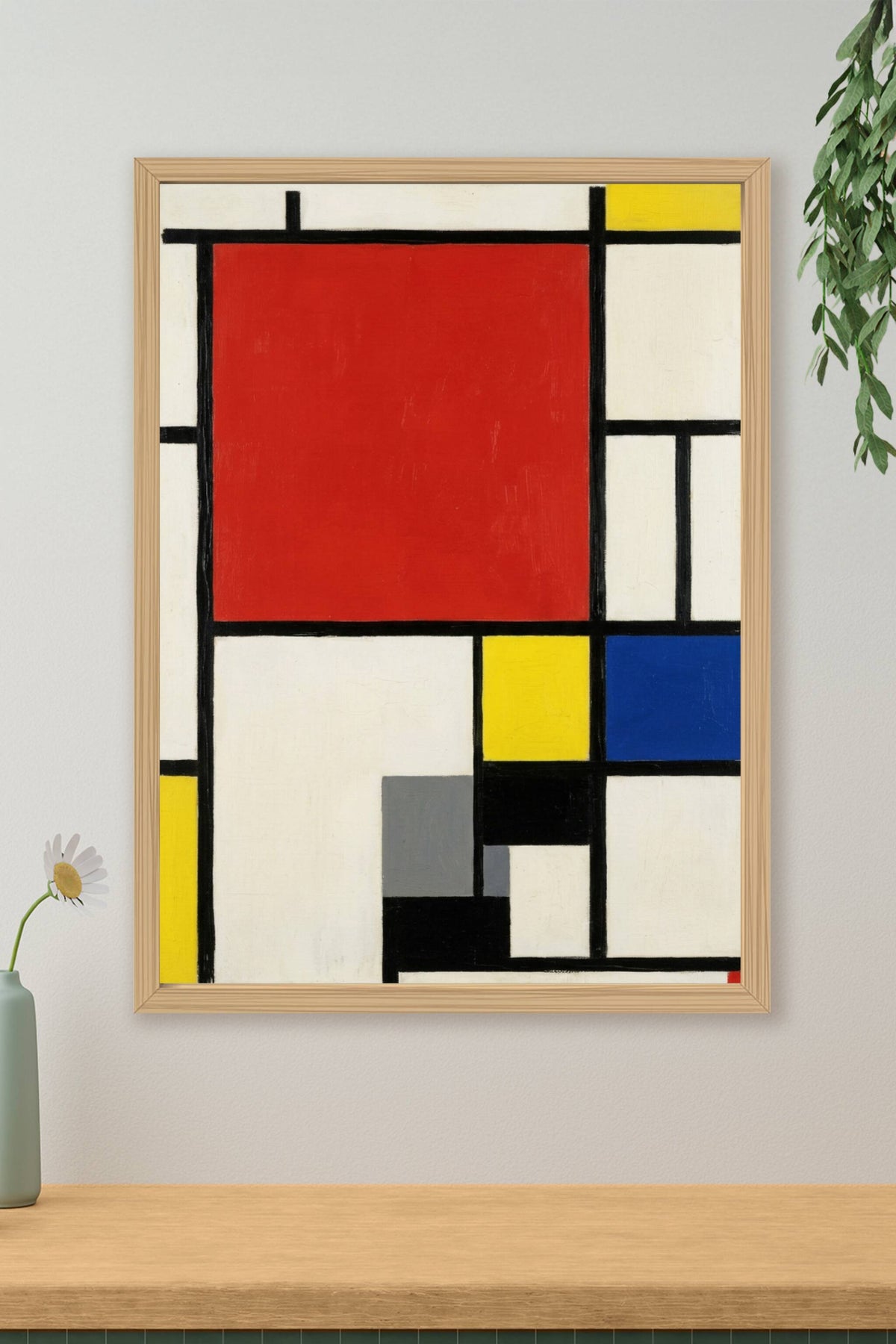 Affiche Mondrian, géométrie abstraite