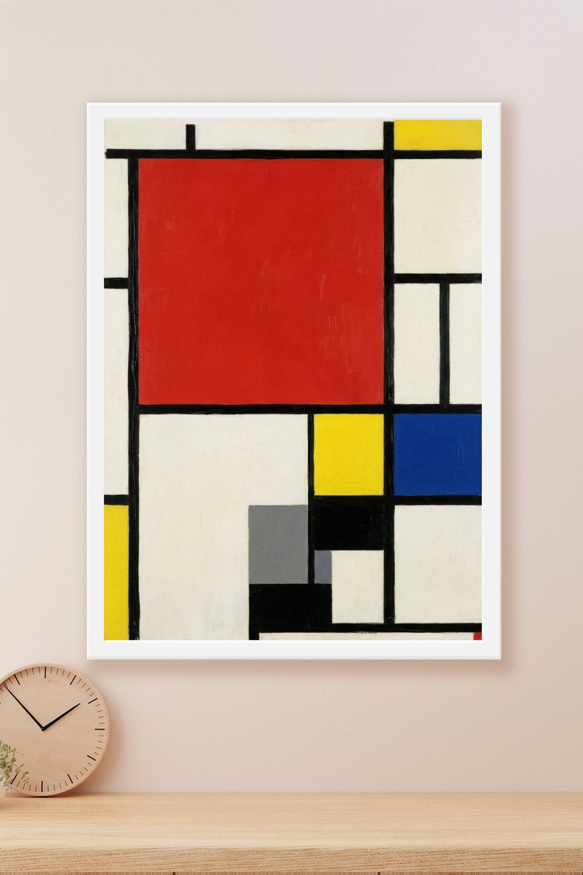 Affiche Mondrian, géométrie abstraite