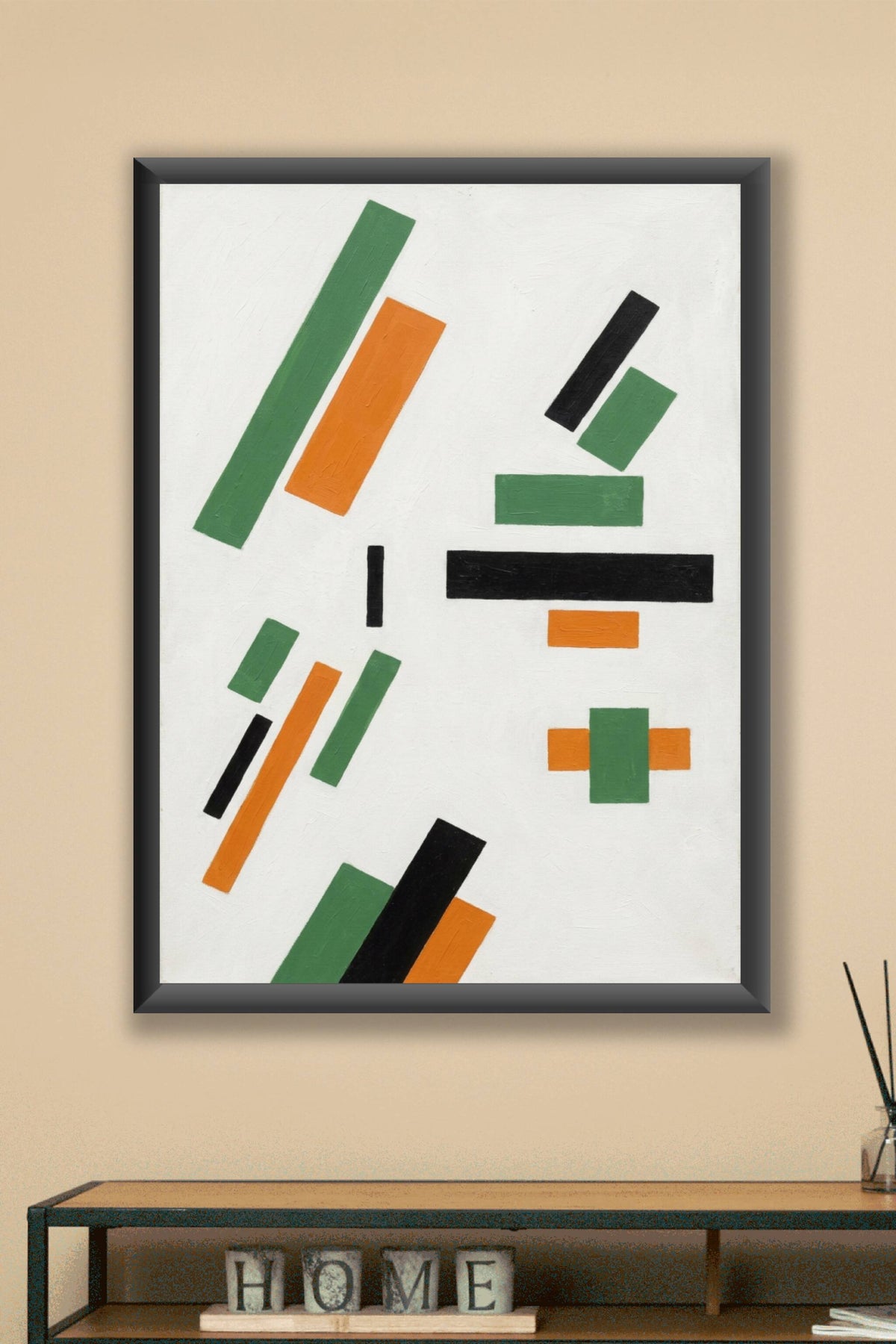 Affiche d'art abstrait géométrique, poster moderne