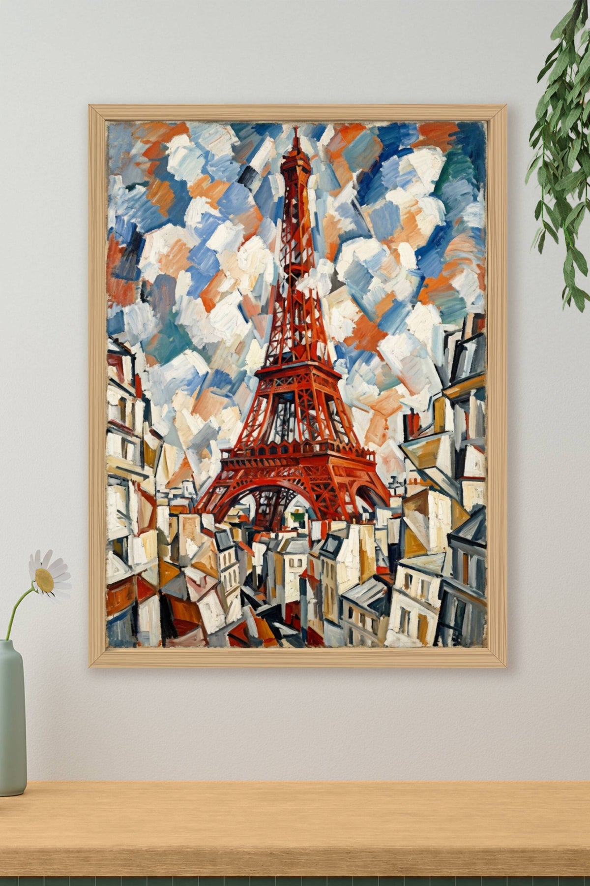 Affiche de la Tour Eiffel, poster cubisme