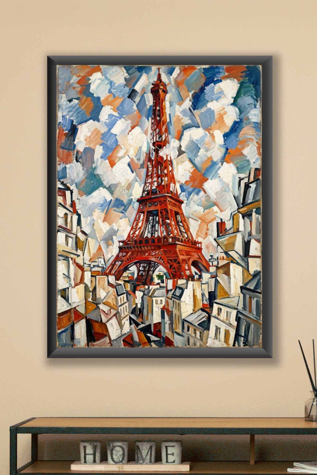 Affiche de la Tour Eiffel, poster cubisme