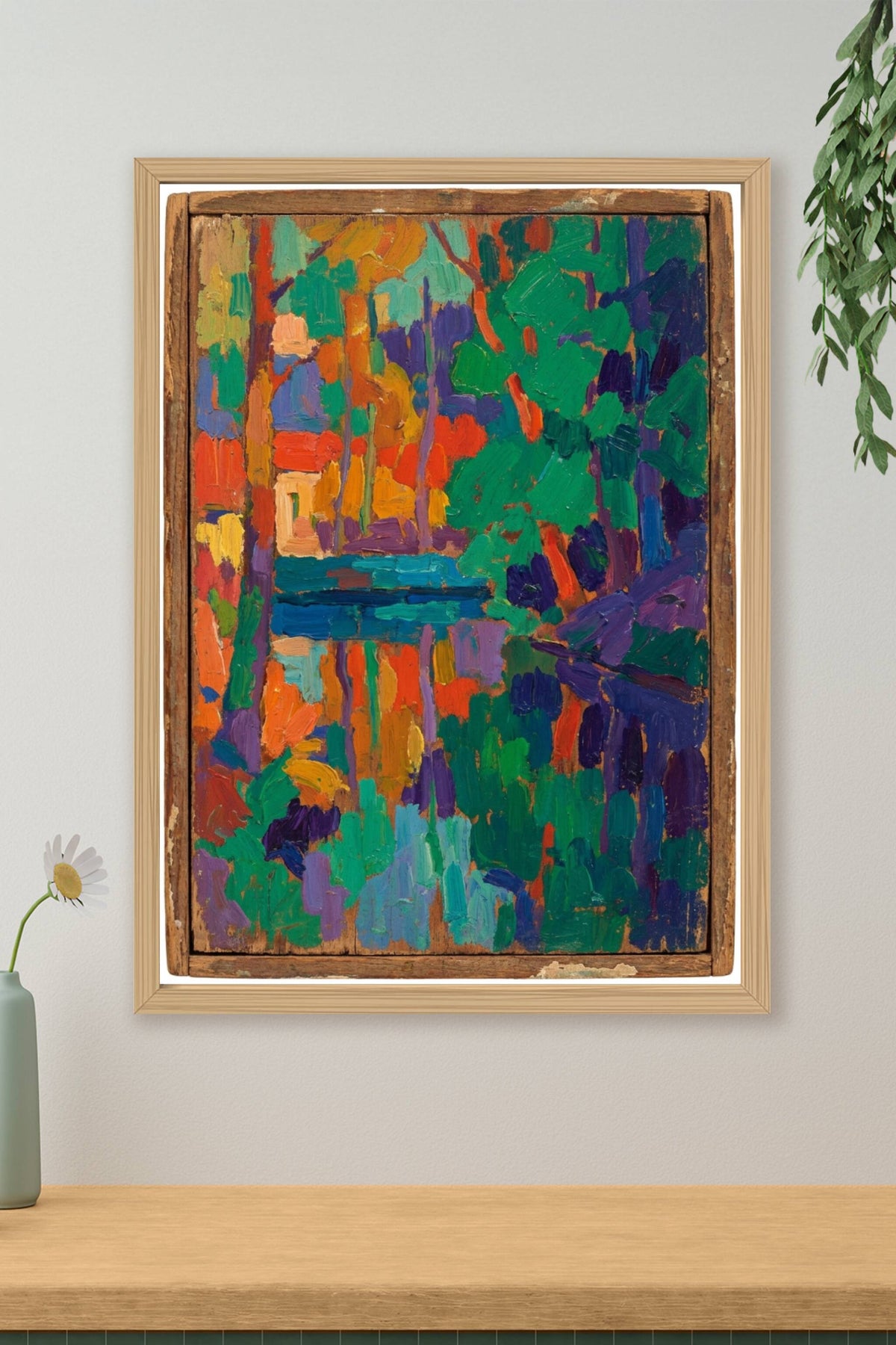 Affiche de forêt abstraite, poster peinture