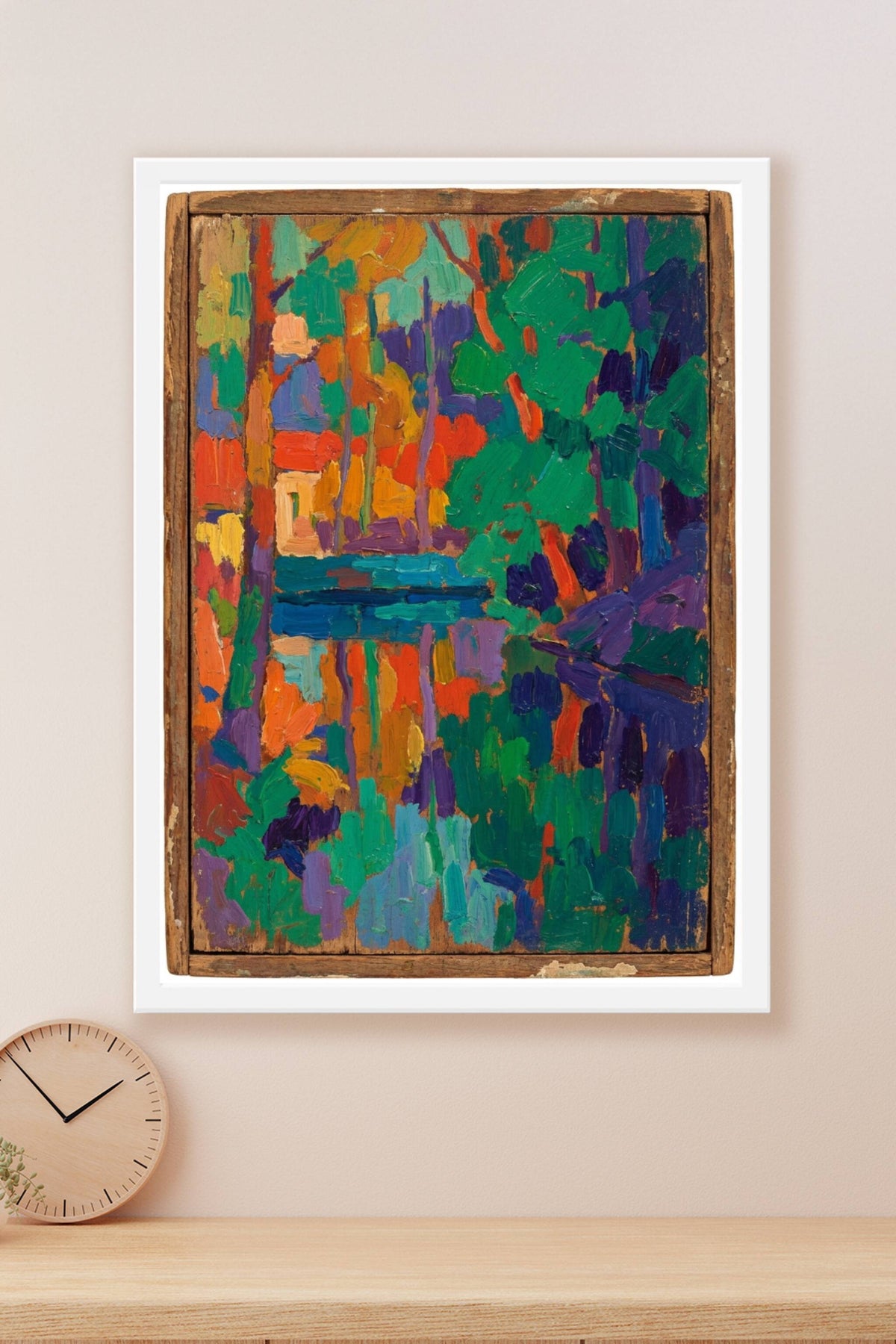Affiche de forêt abstraite, poster peinture