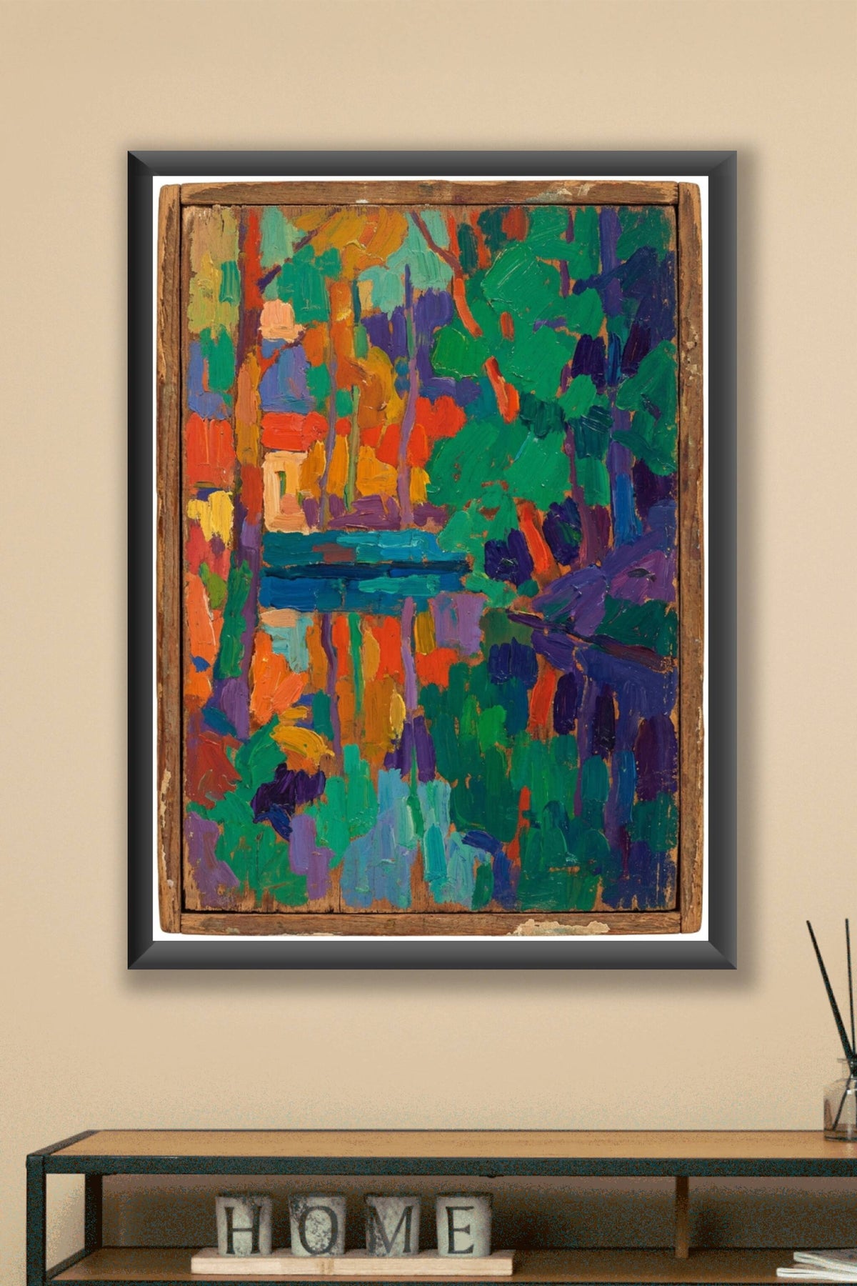 Affiche de forêt abstraite, poster peinture