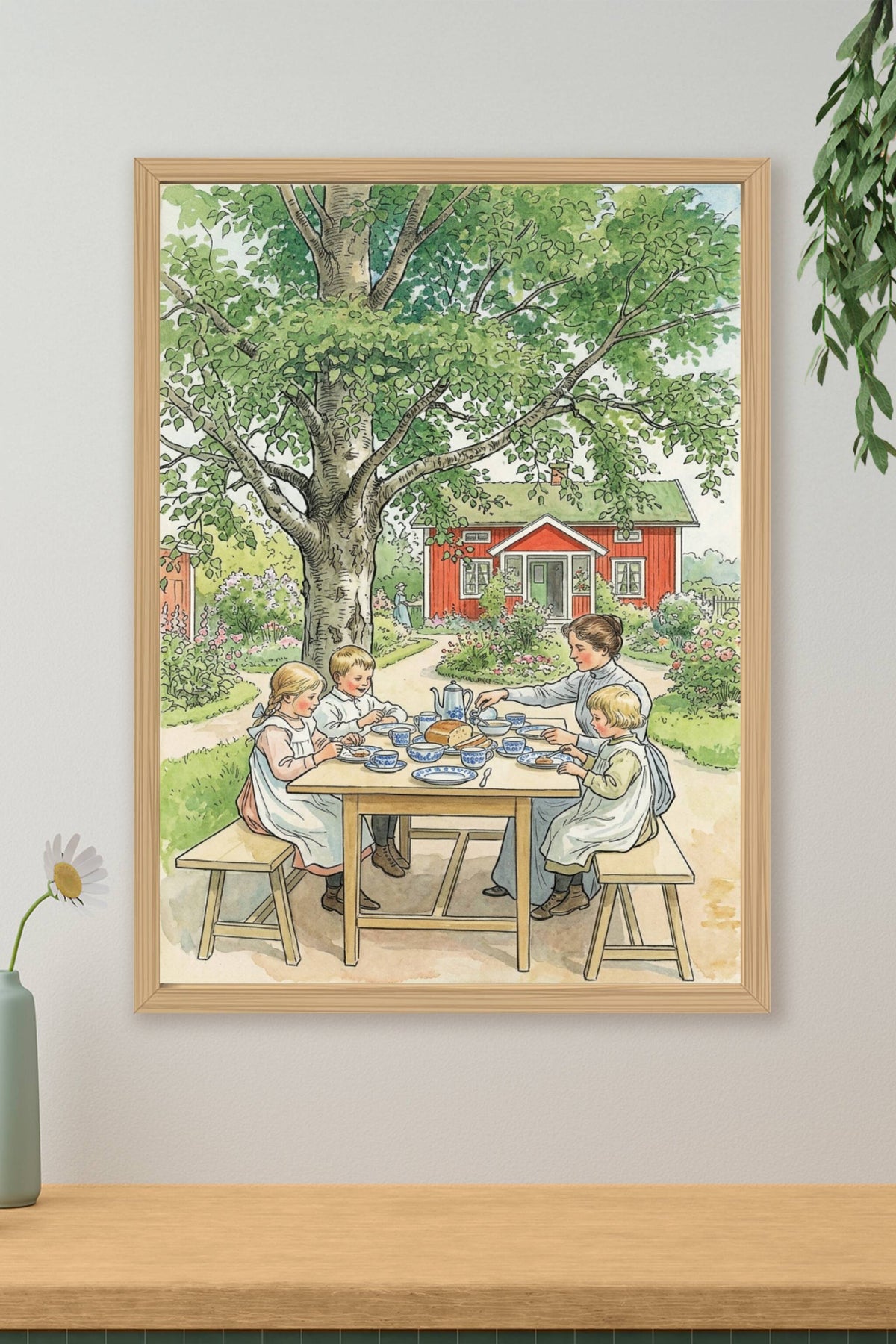 Affiche Maison Suédoise, poster Carl Larsson