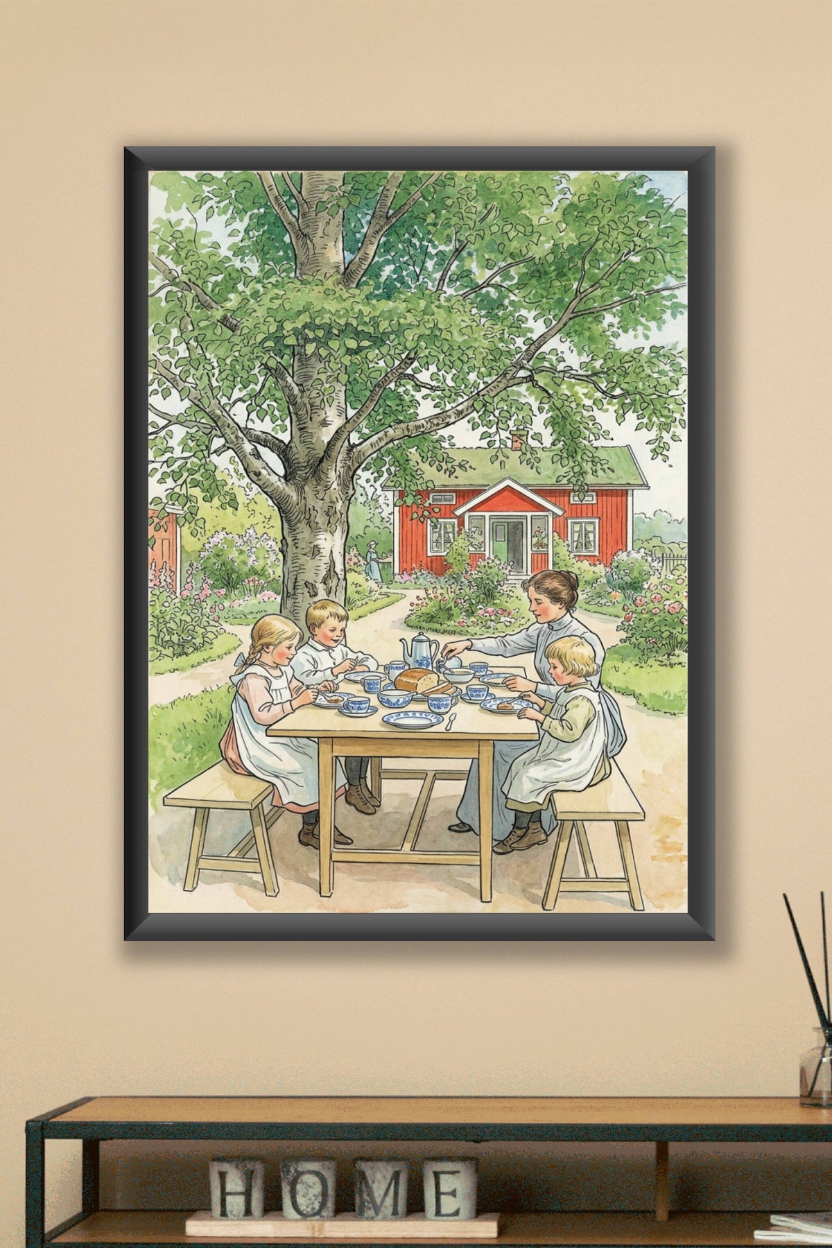 Affiche Maison Suédoise, poster Carl Larsson
