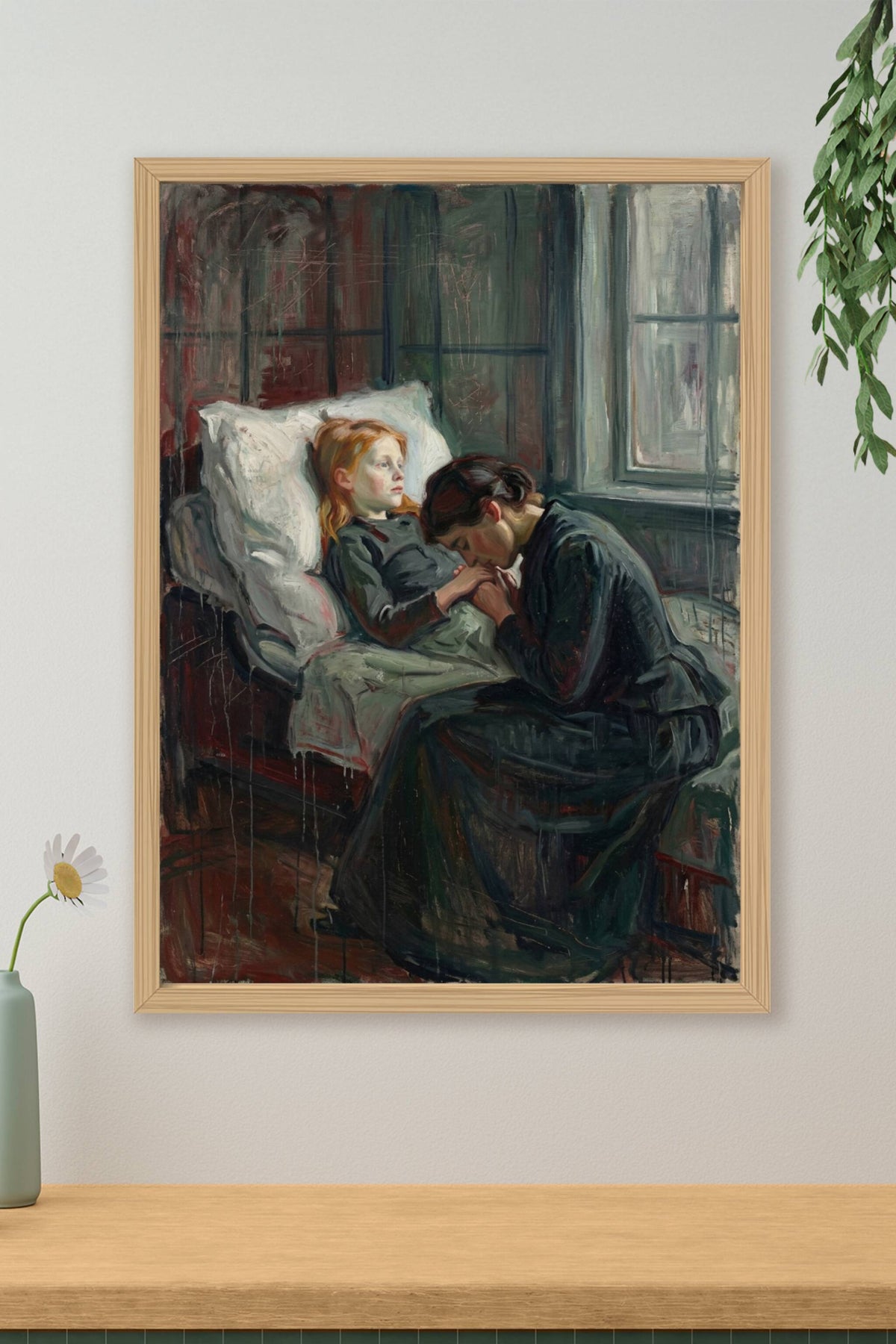 Poster L'Enfant malade d'Edvard Munch, art contemporain