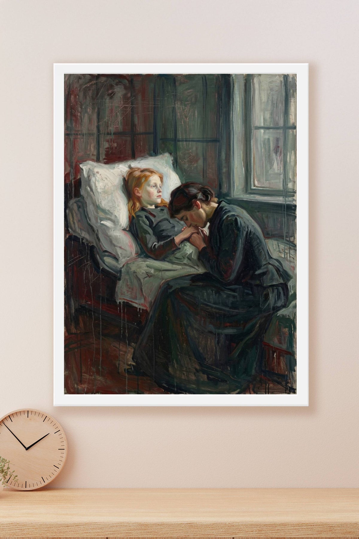 Poster L'Enfant malade d'Edvard Munch, art contemporain