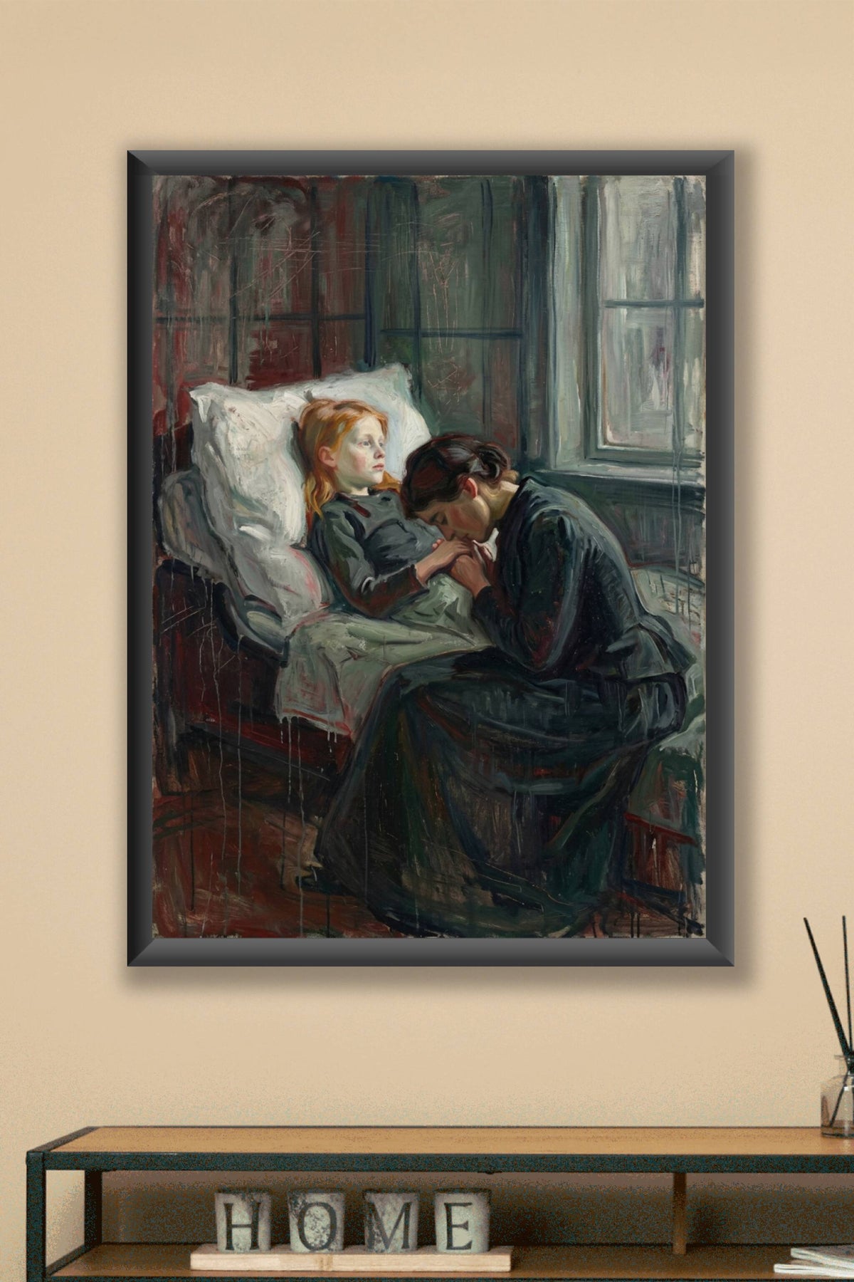 Poster L'Enfant malade d'Edvard Munch, art contemporain