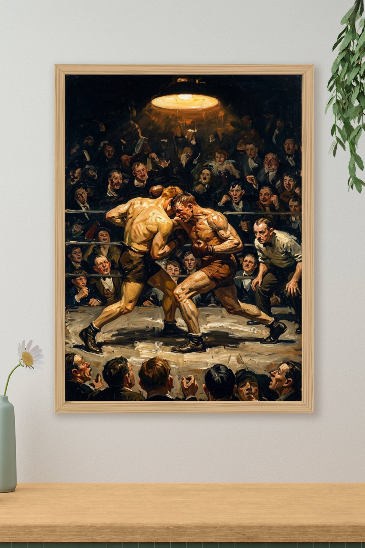 Affiche de Boxe Anglaise, poster ring vintage