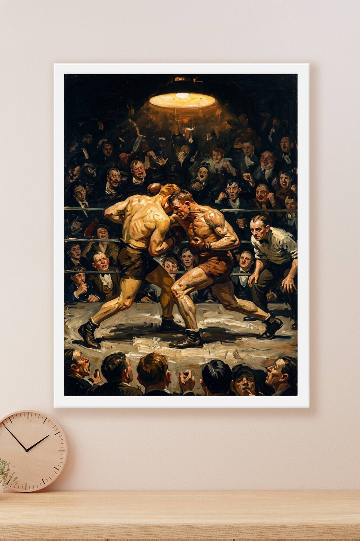 Affiche de Boxe Anglaise, poster ring vintage