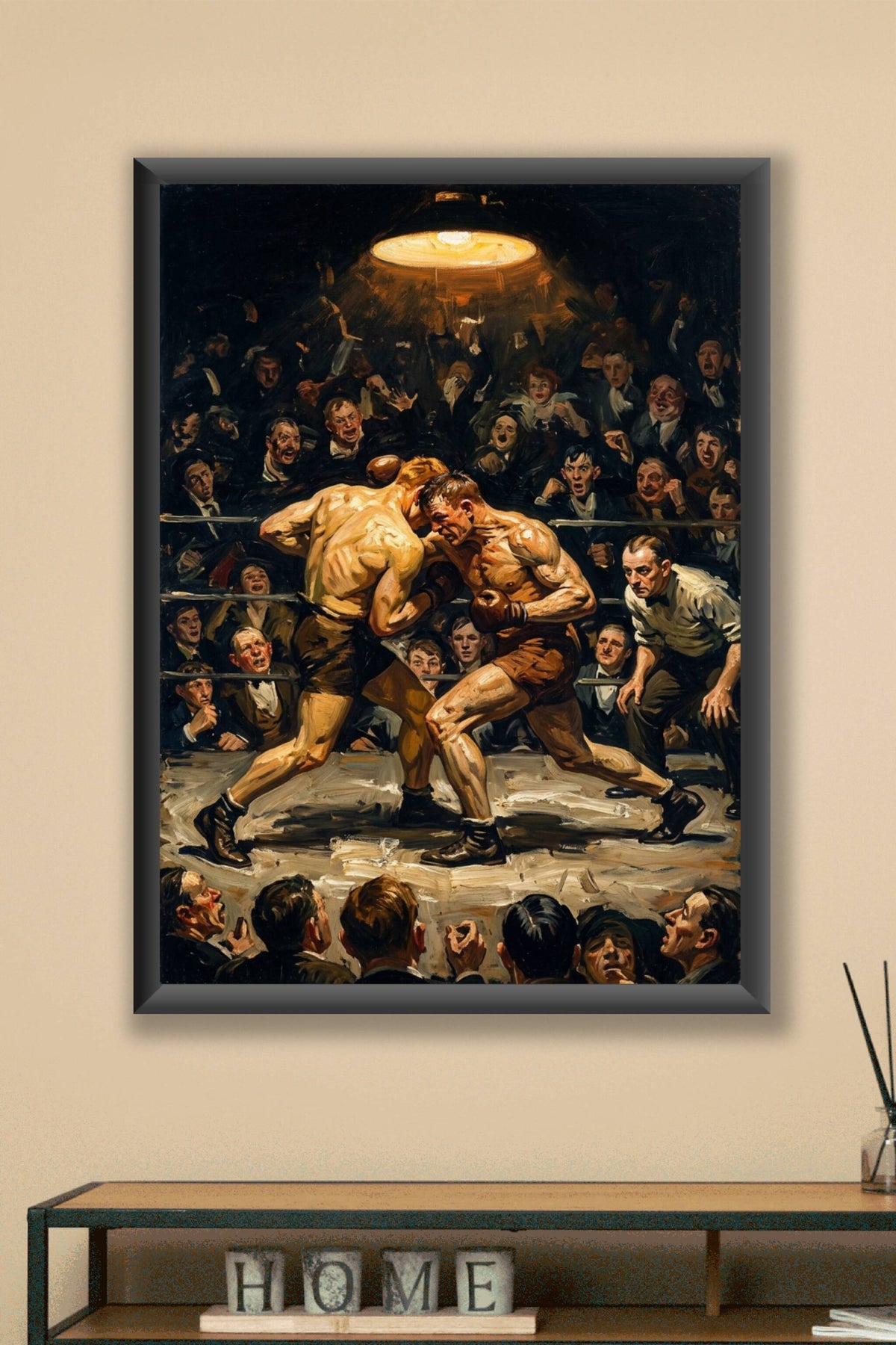 Affiche de Boxe Anglaise, poster ring vintage