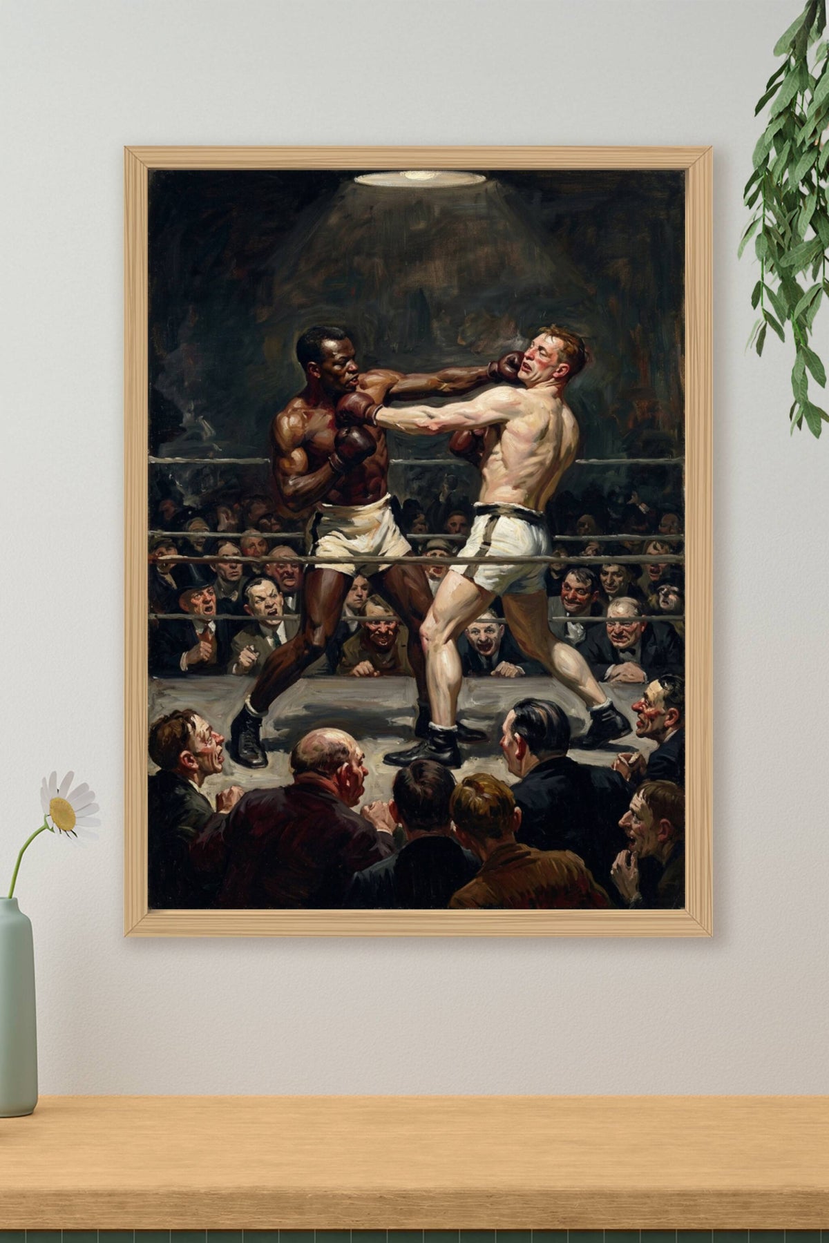 Affiche de boxe, poster combat sur le ring