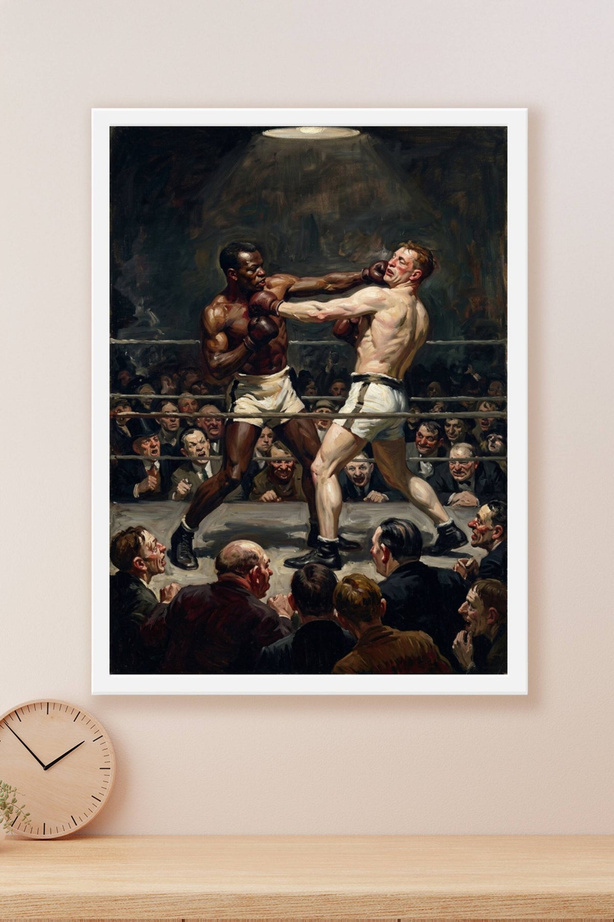 Affiche de boxe, poster combat sur le ring