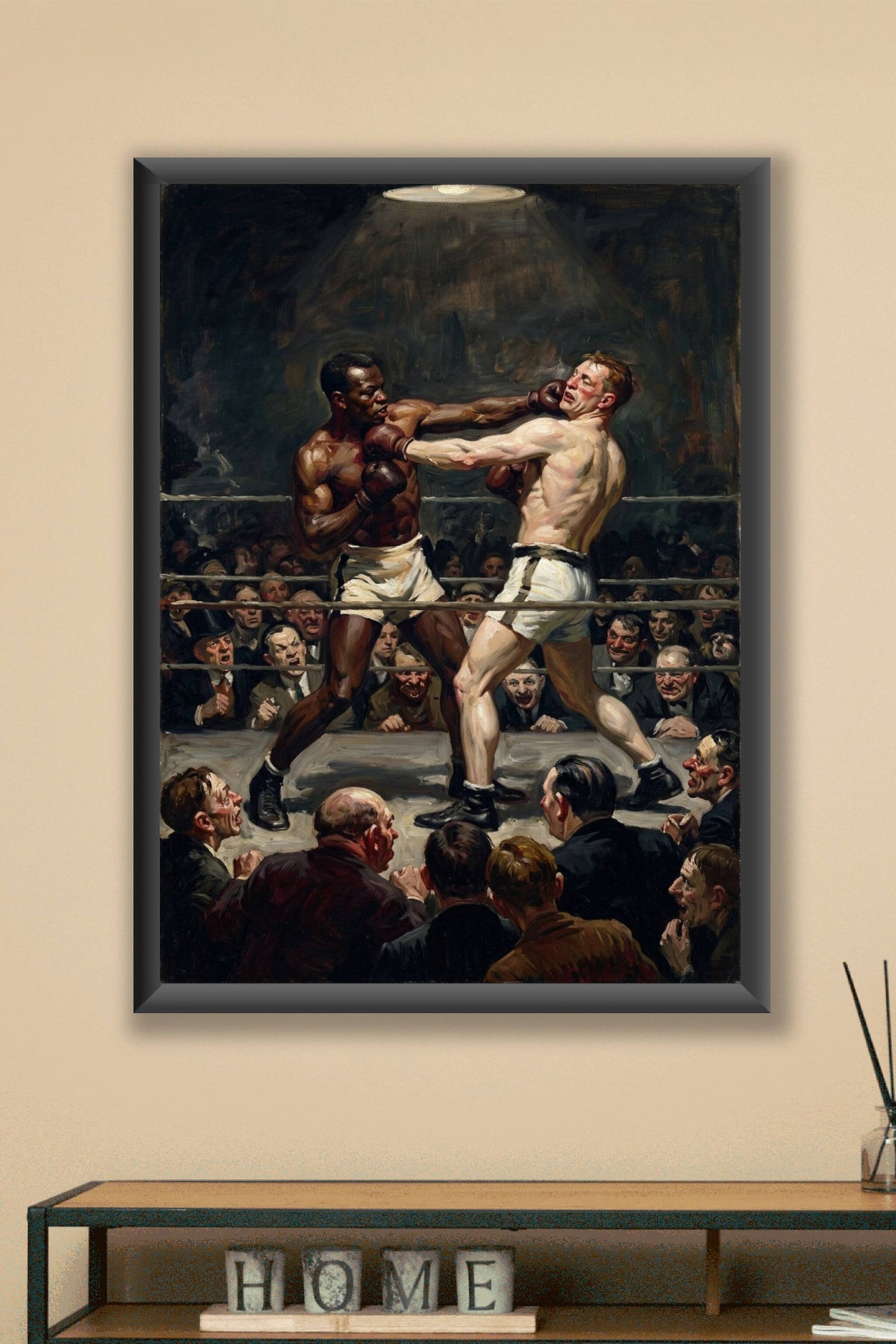 Affiche de boxe, poster combat sur le ring