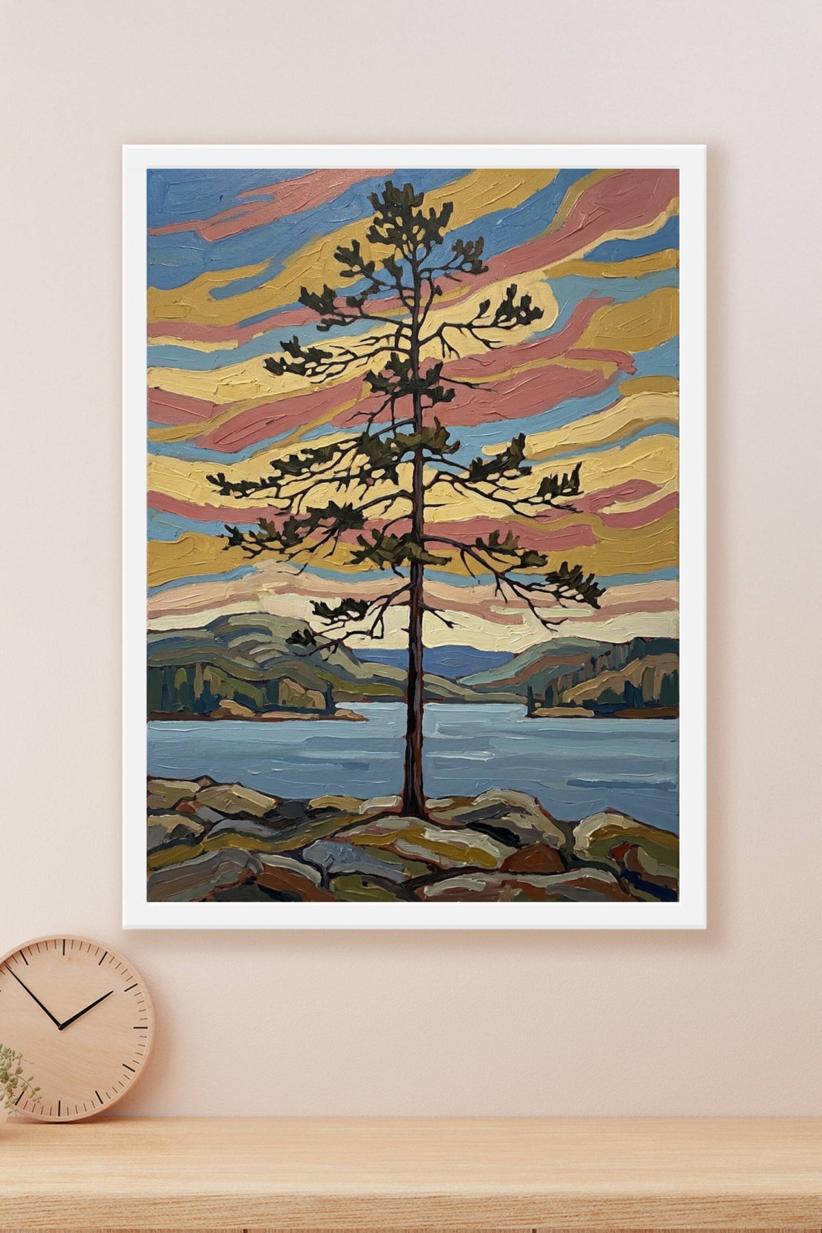 Affiche de paysage canadien, poster sapin
