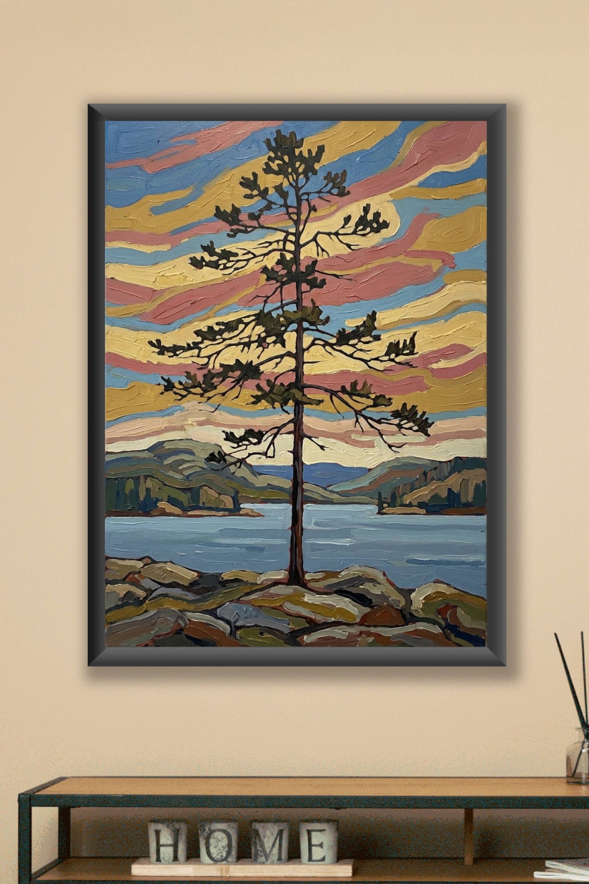 Affiche de paysage canadien, poster sapin