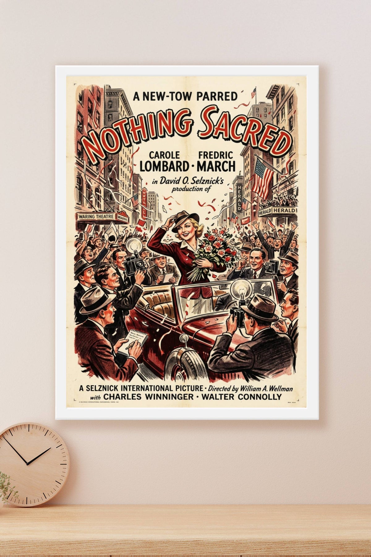 Affiche Nothing Sacred, poster cinéma rétro