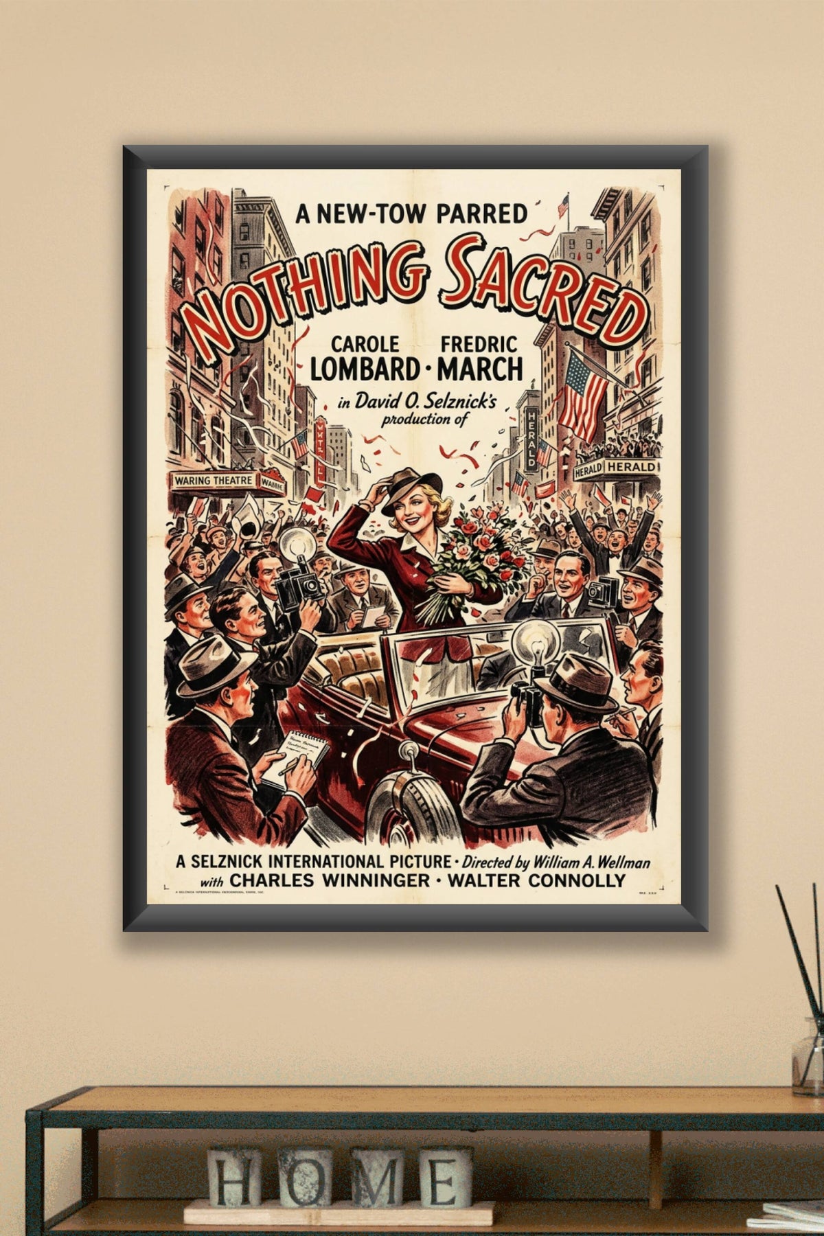 Affiche Nothing Sacred, poster cinéma rétro