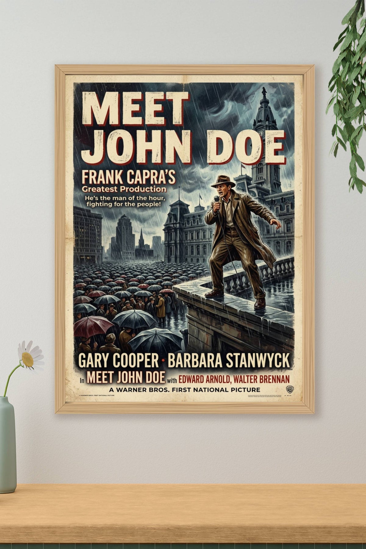 Affiche Meet John Doe, poster film vintage