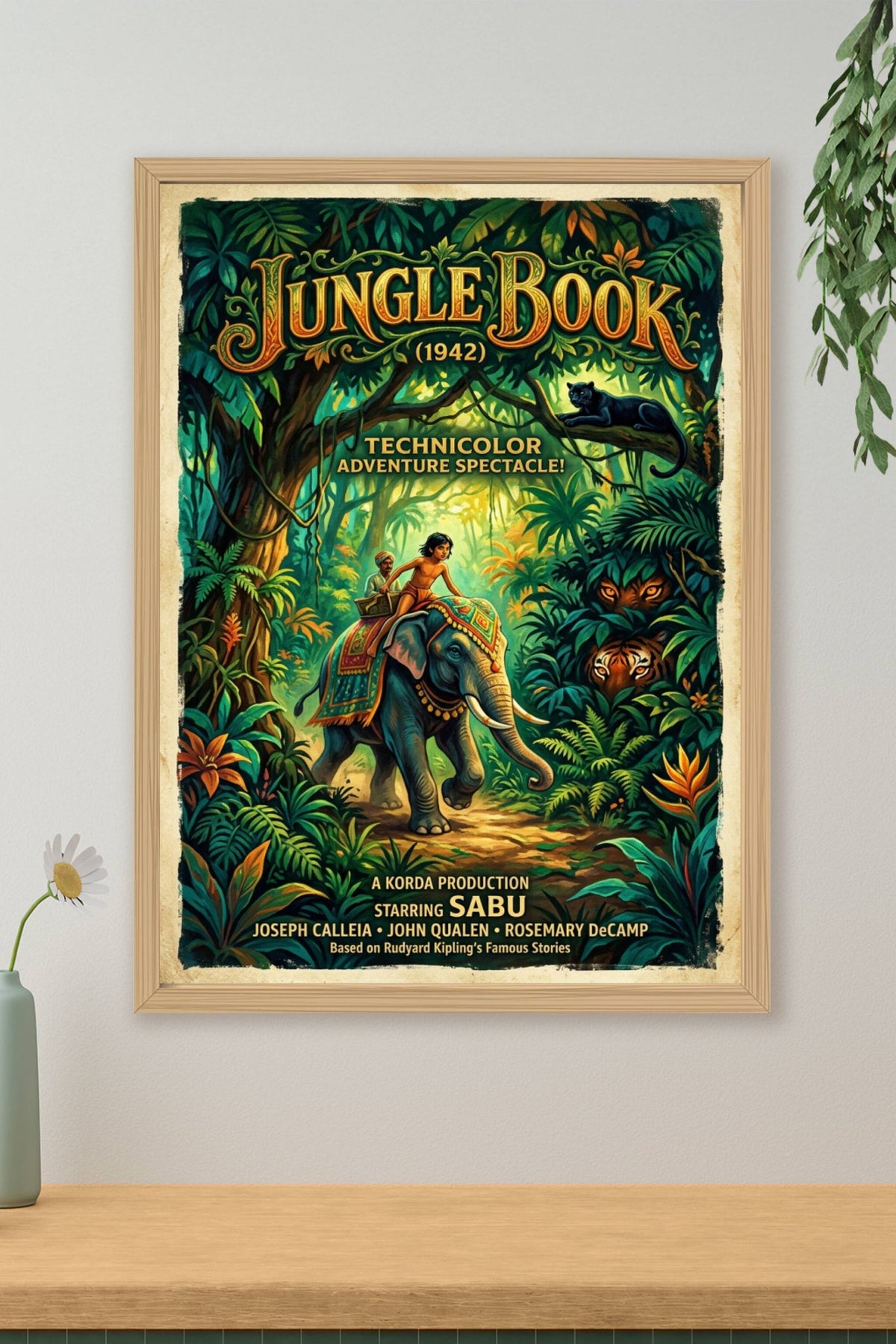 Affiche du Livre de la Jungle, poster éléphant