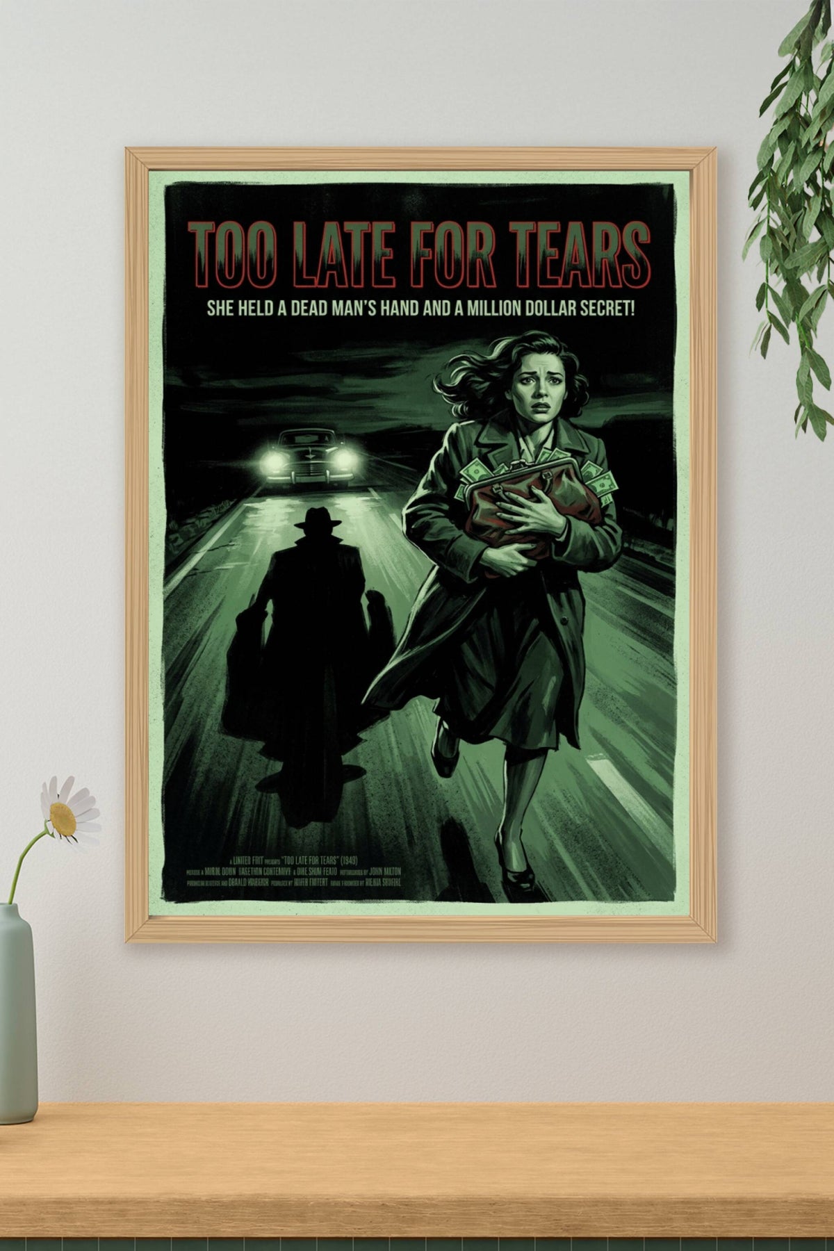 Affiche de film Too Late For Tears, poster noir
