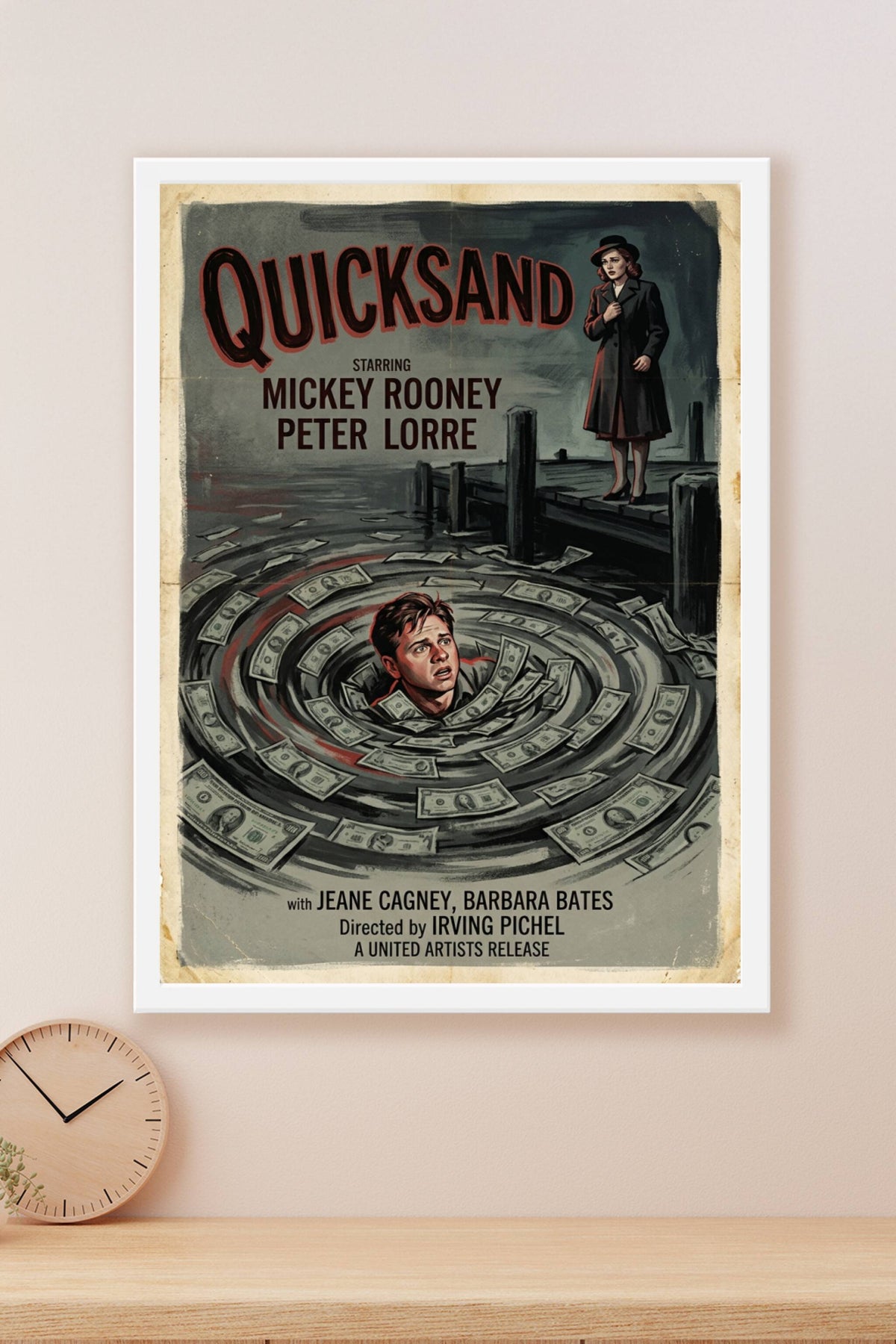 Affiche du film Quicksand, poster vintage film noir
