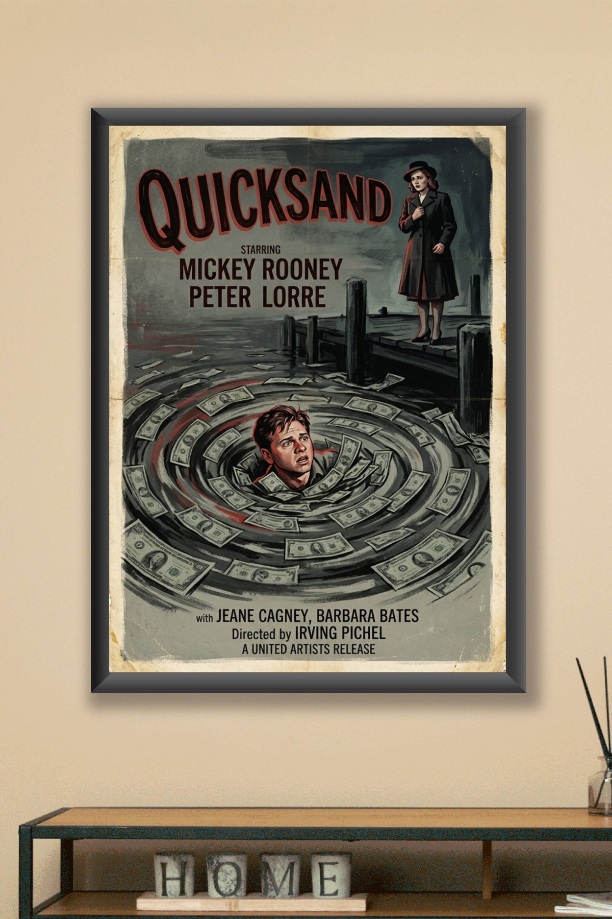 Affiche du film Quicksand, poster vintage film noir
