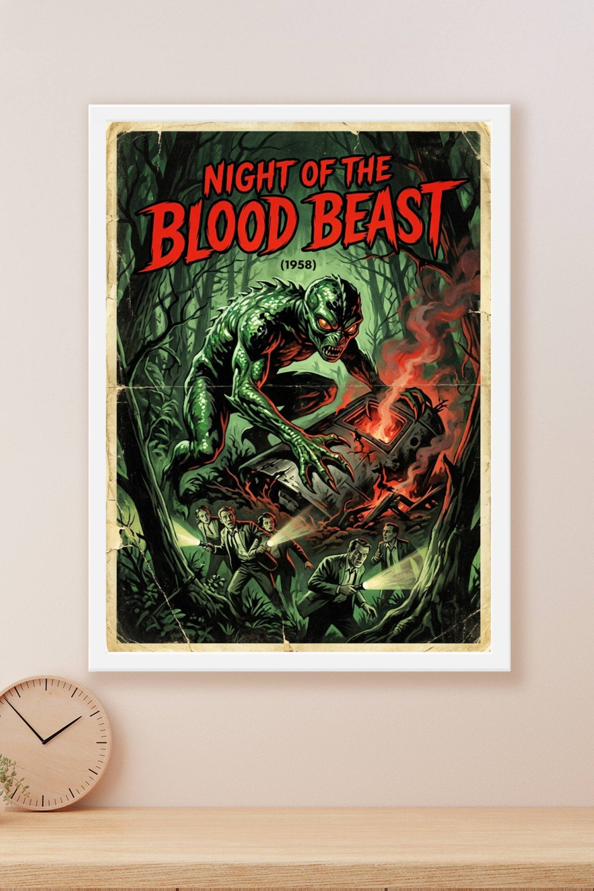 Affiche Night of the Blood Beast, poster horreur 1958