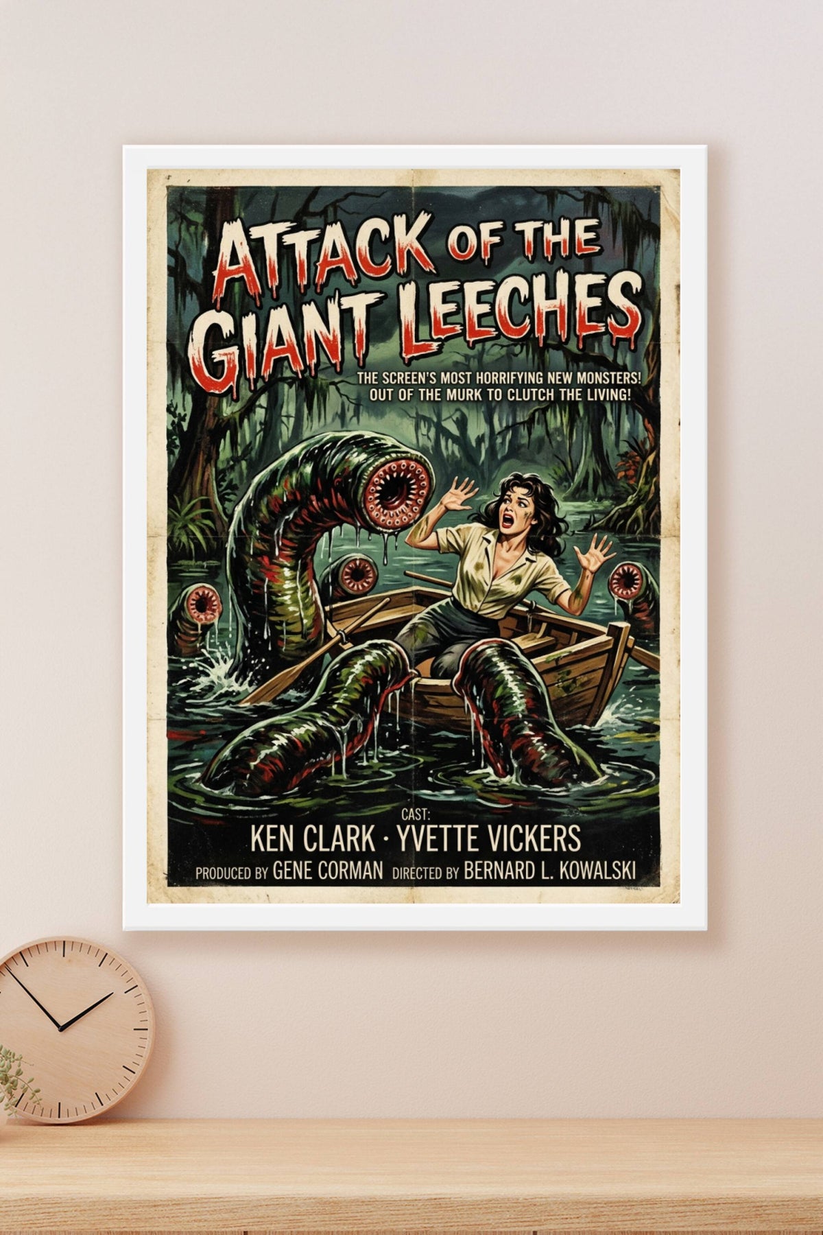 Affiche Attack of the Giant Leeches, poster vintage