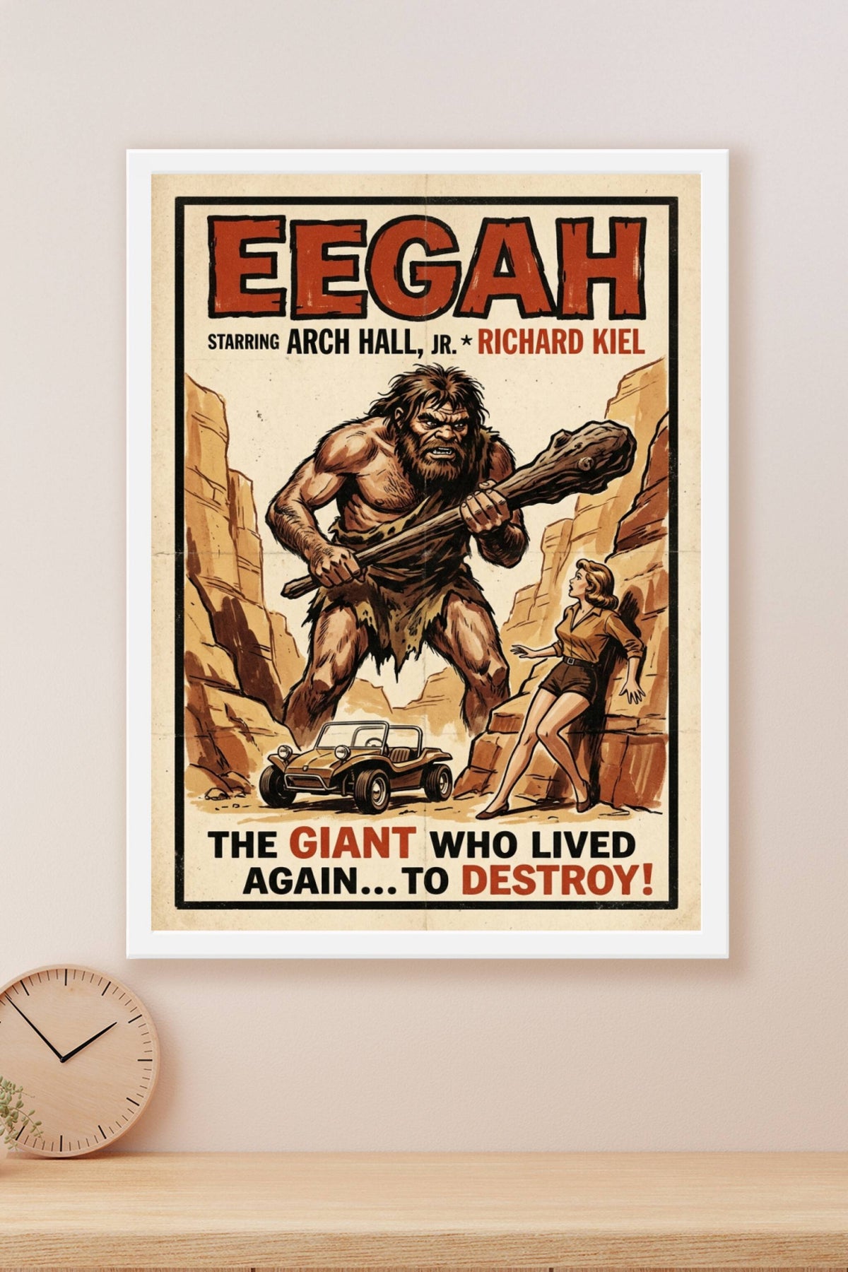 Affiche Eegah, poster géant préhistorique