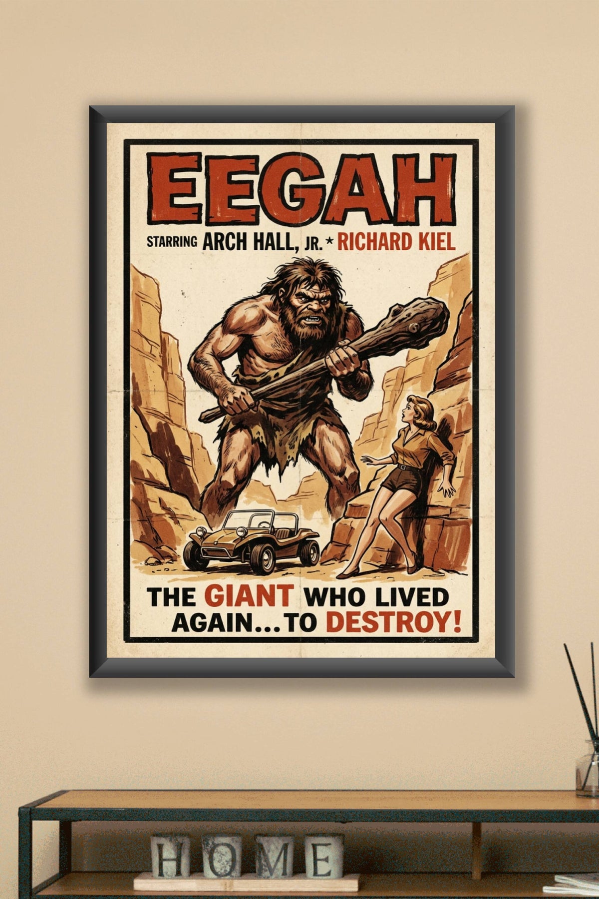 Affiche Eegah, poster géant préhistorique