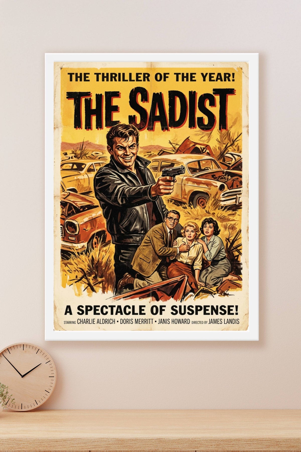 Affiche The Sadist, poster thriller vintage