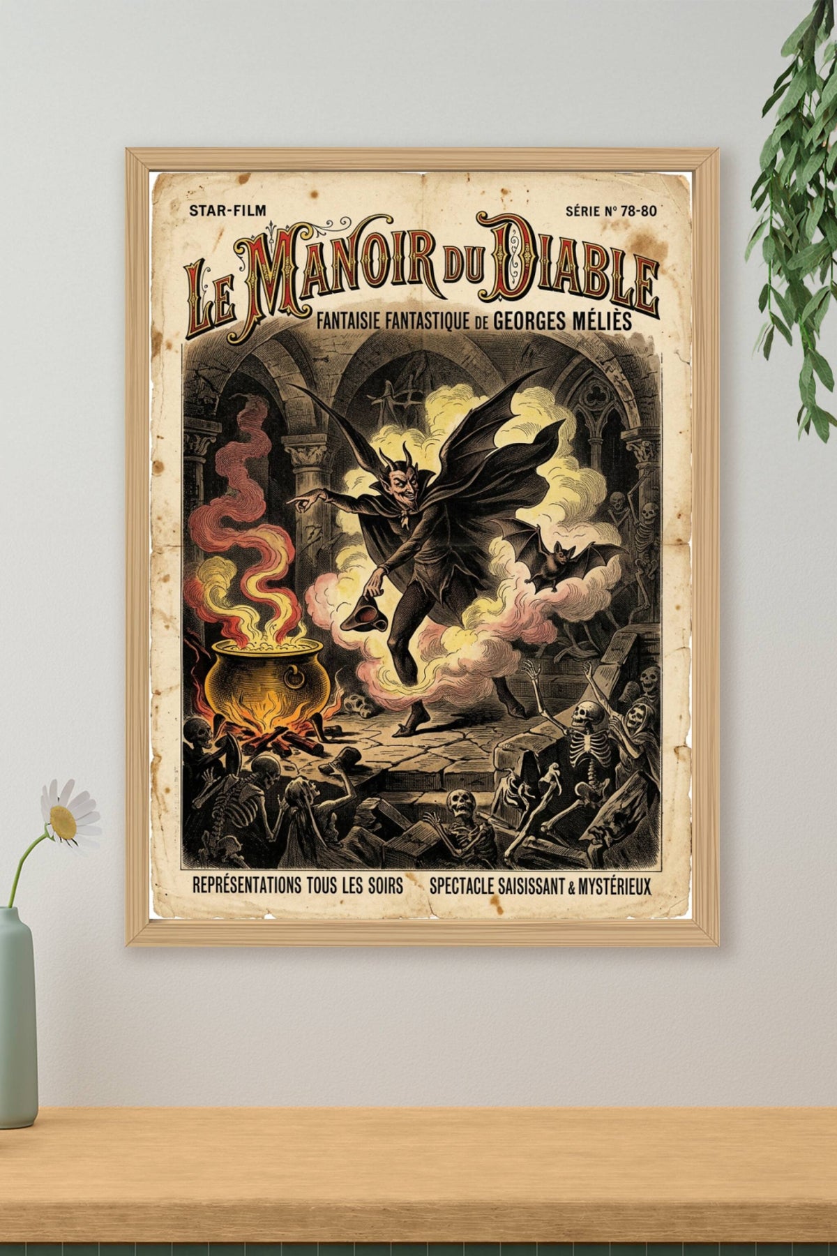Affiche Le Manoir du Diable, poster Georges Méliès
