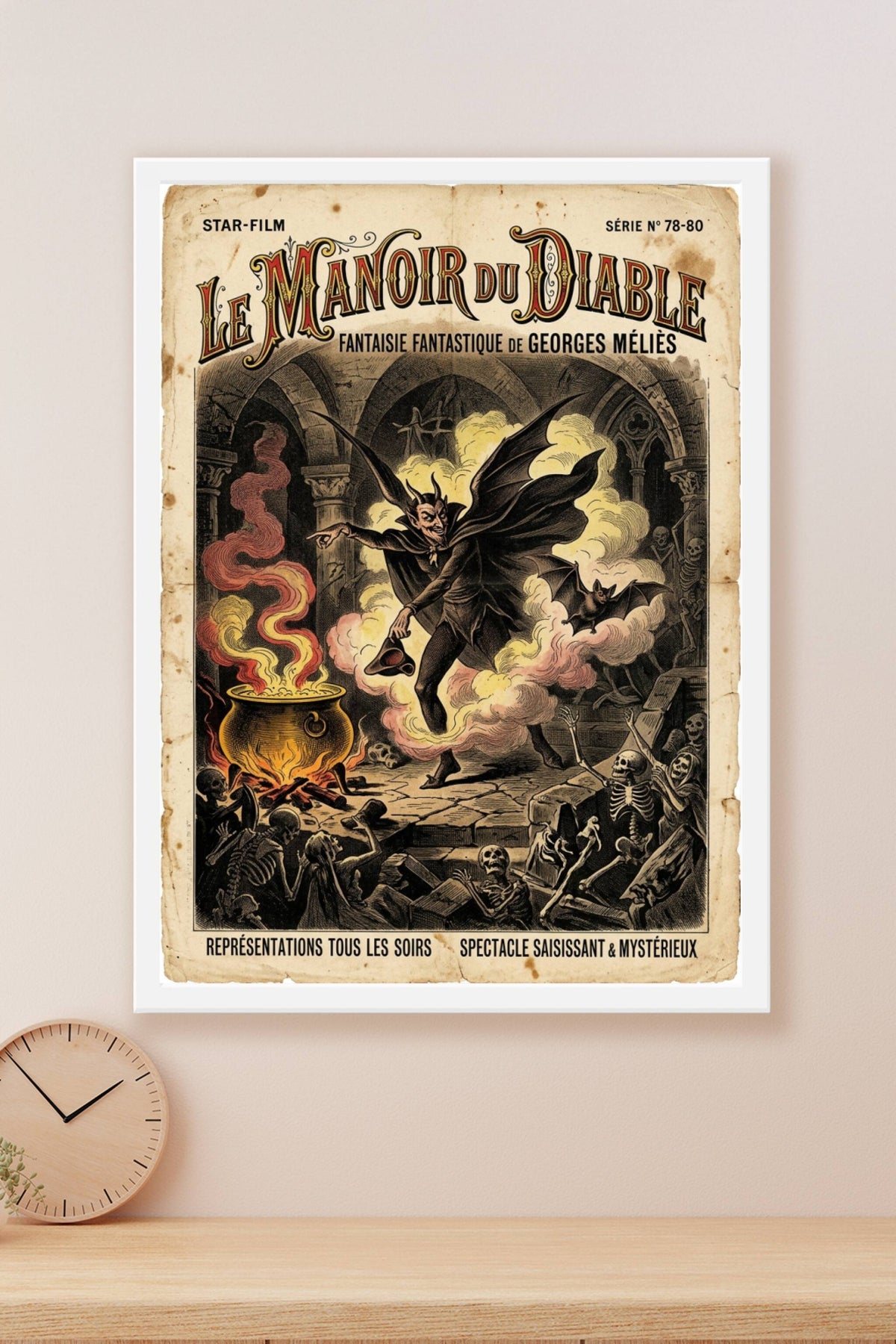 Affiche Le Manoir du Diable, poster Georges Méliès