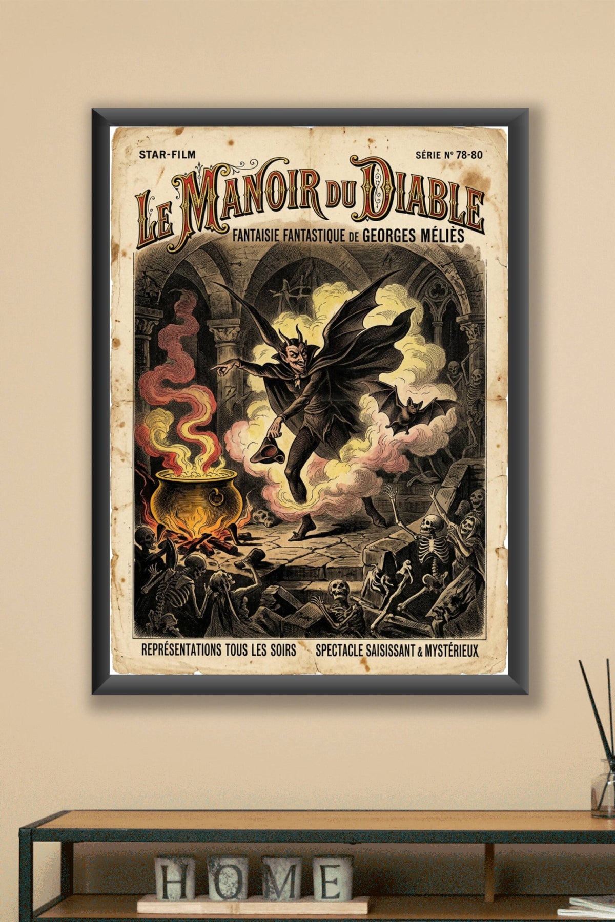 Affiche Le Manoir du Diable, poster Georges Méliès