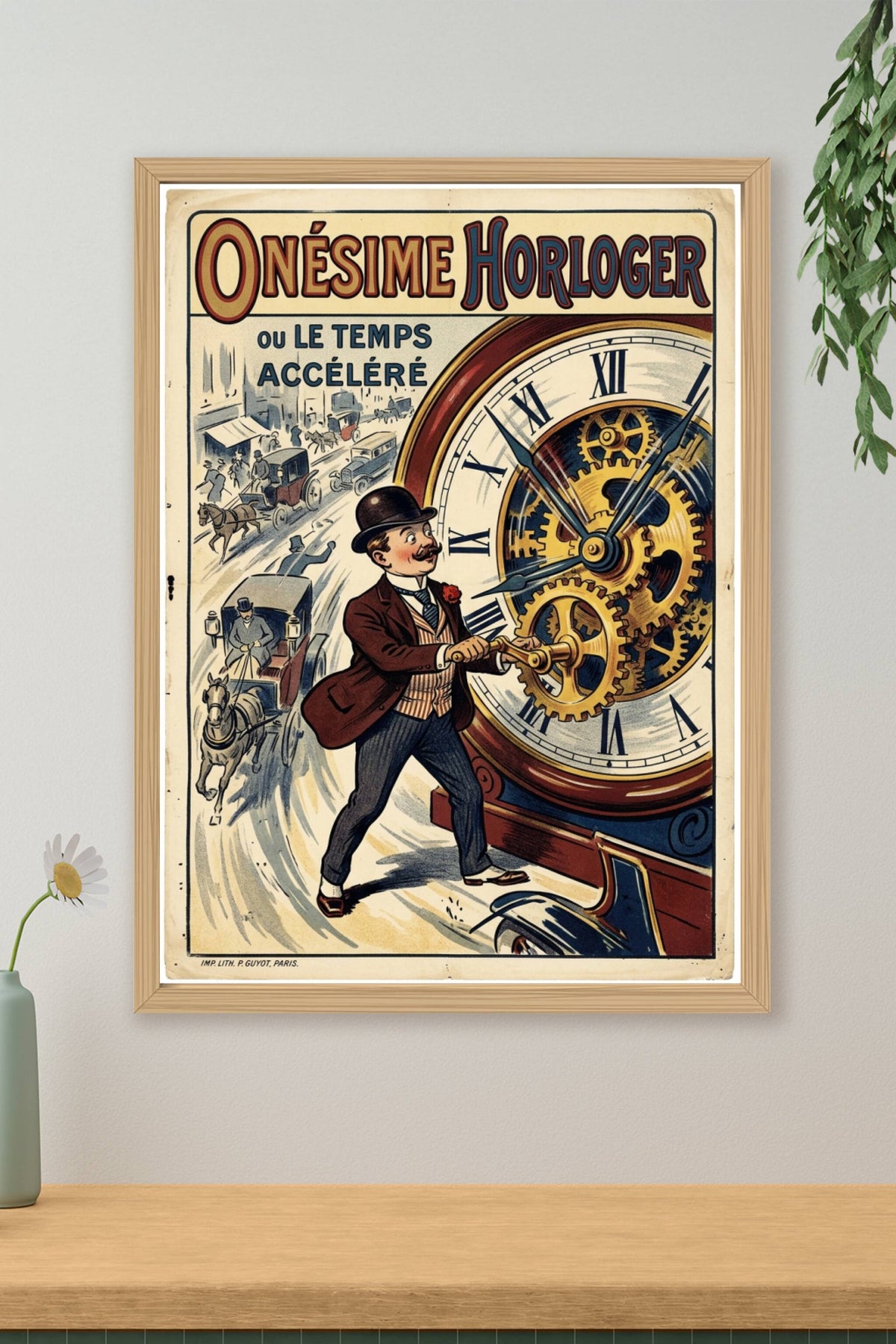 Affiche Onésime Horloger, poster cinéma ancien