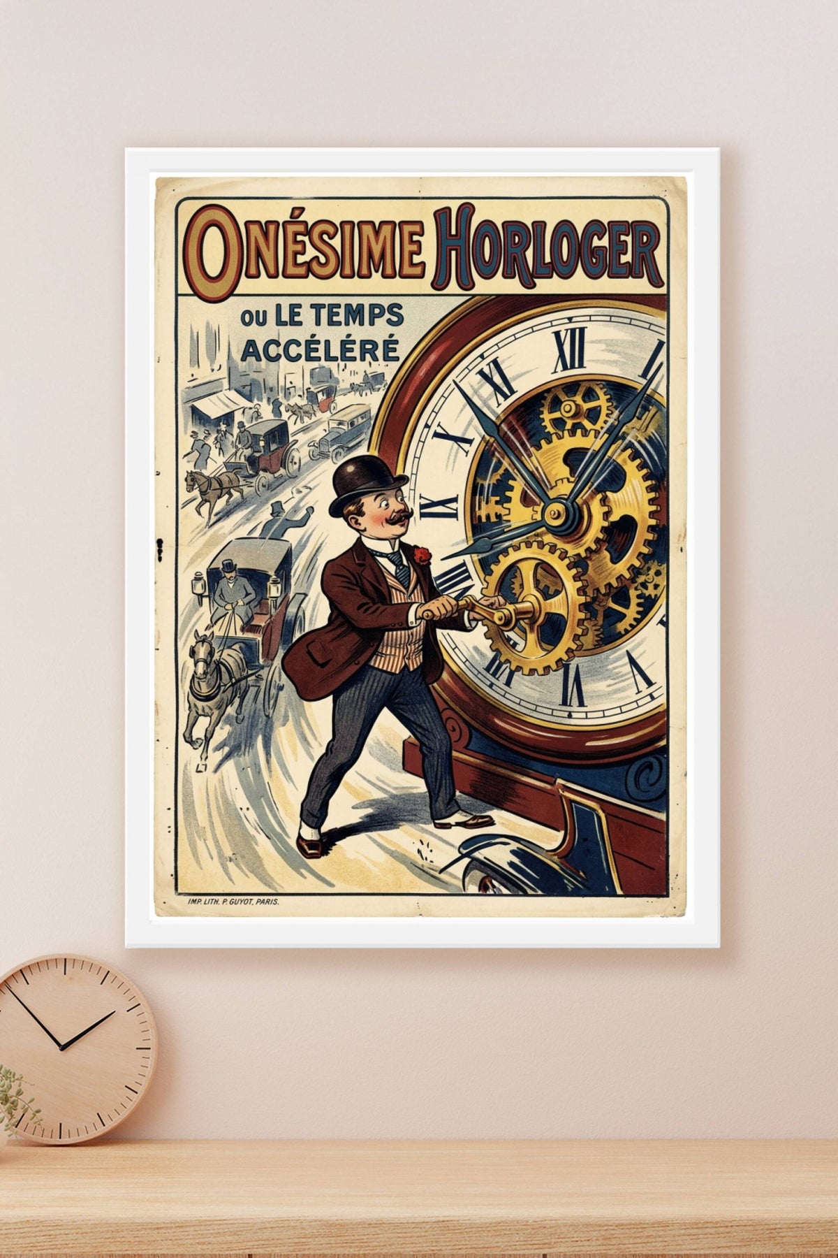 Affiche Onésime Horloger, poster cinéma ancien