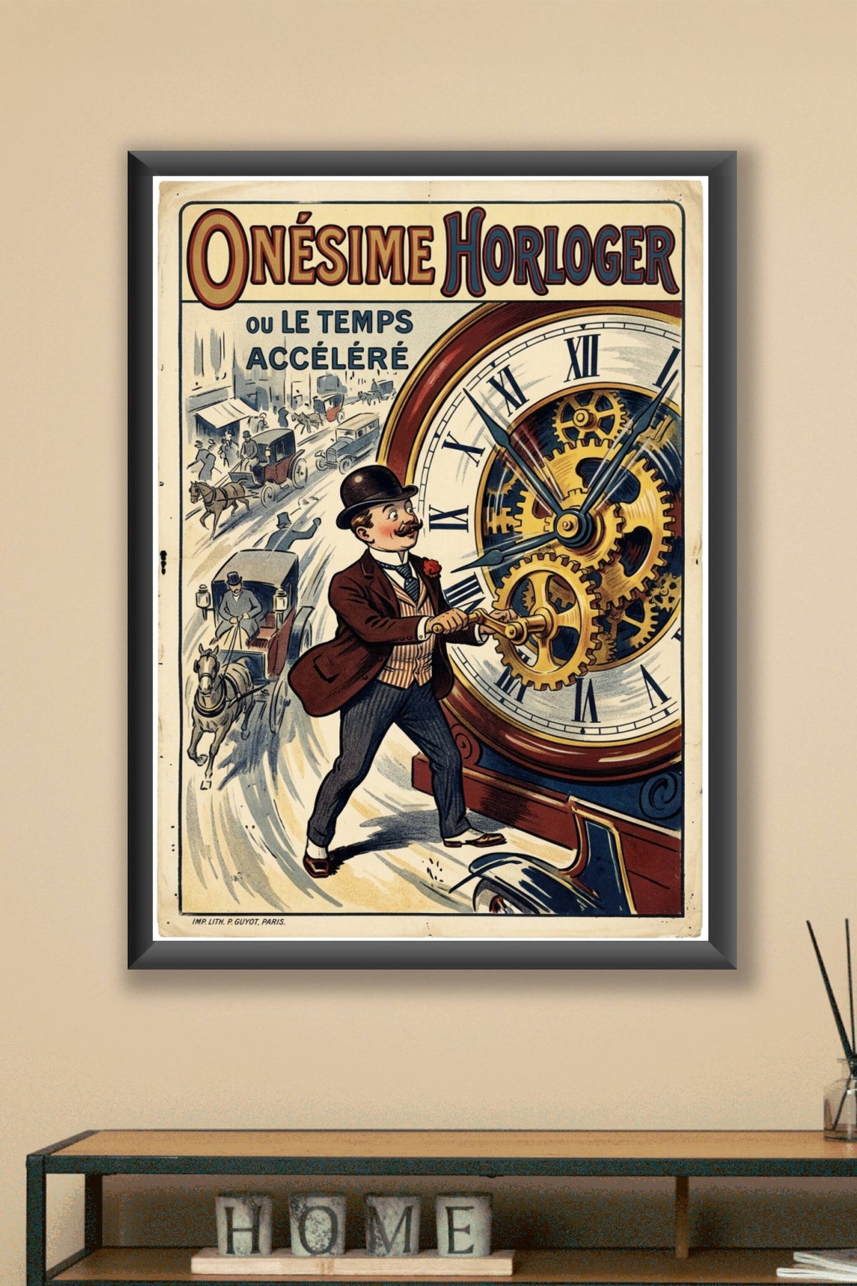 Affiche Onésime Horloger, poster cinéma ancien