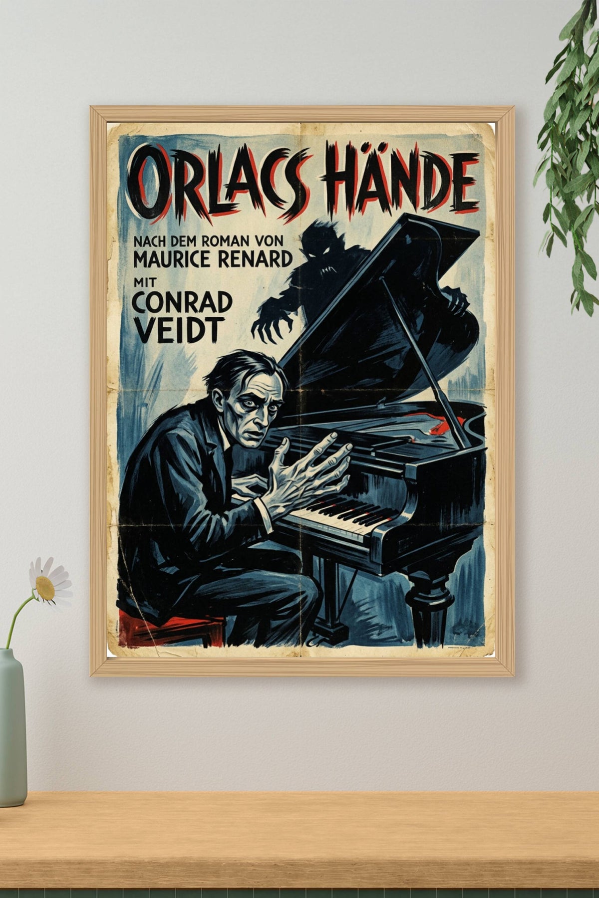 Affiche d'Orlacs Hände, poster cinéma expressionniste