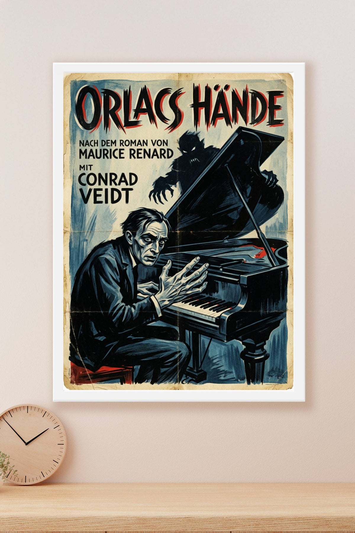 Affiche d'Orlacs Hände, poster cinéma expressionniste