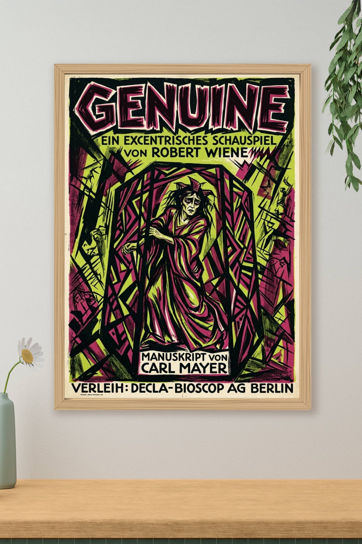Affiche de film Genuine, poster expressionniste