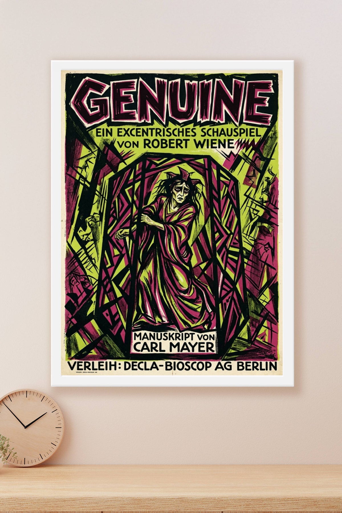 Affiche de film Genuine, poster expressionniste