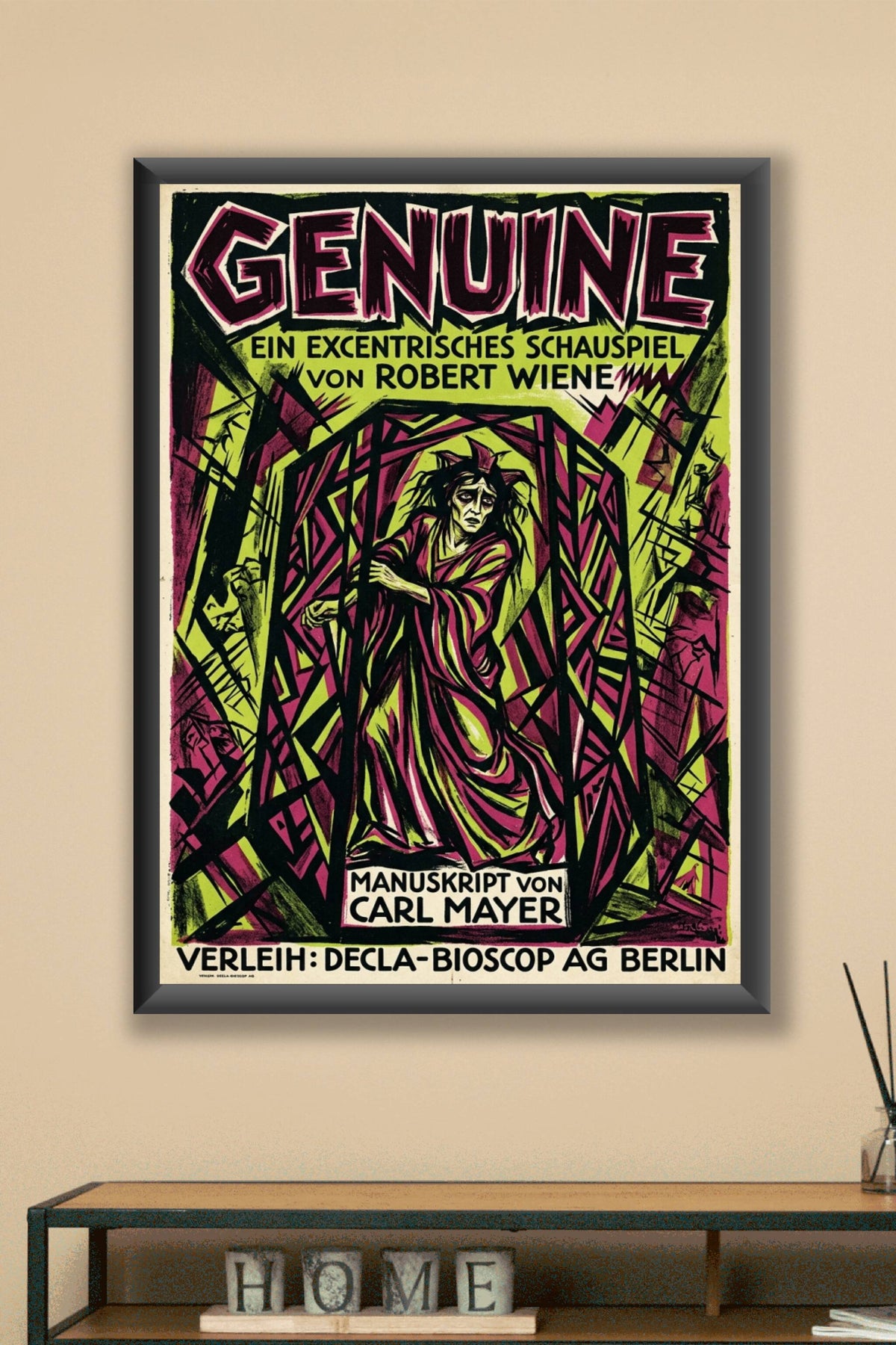 Affiche de film Genuine, poster expressionniste